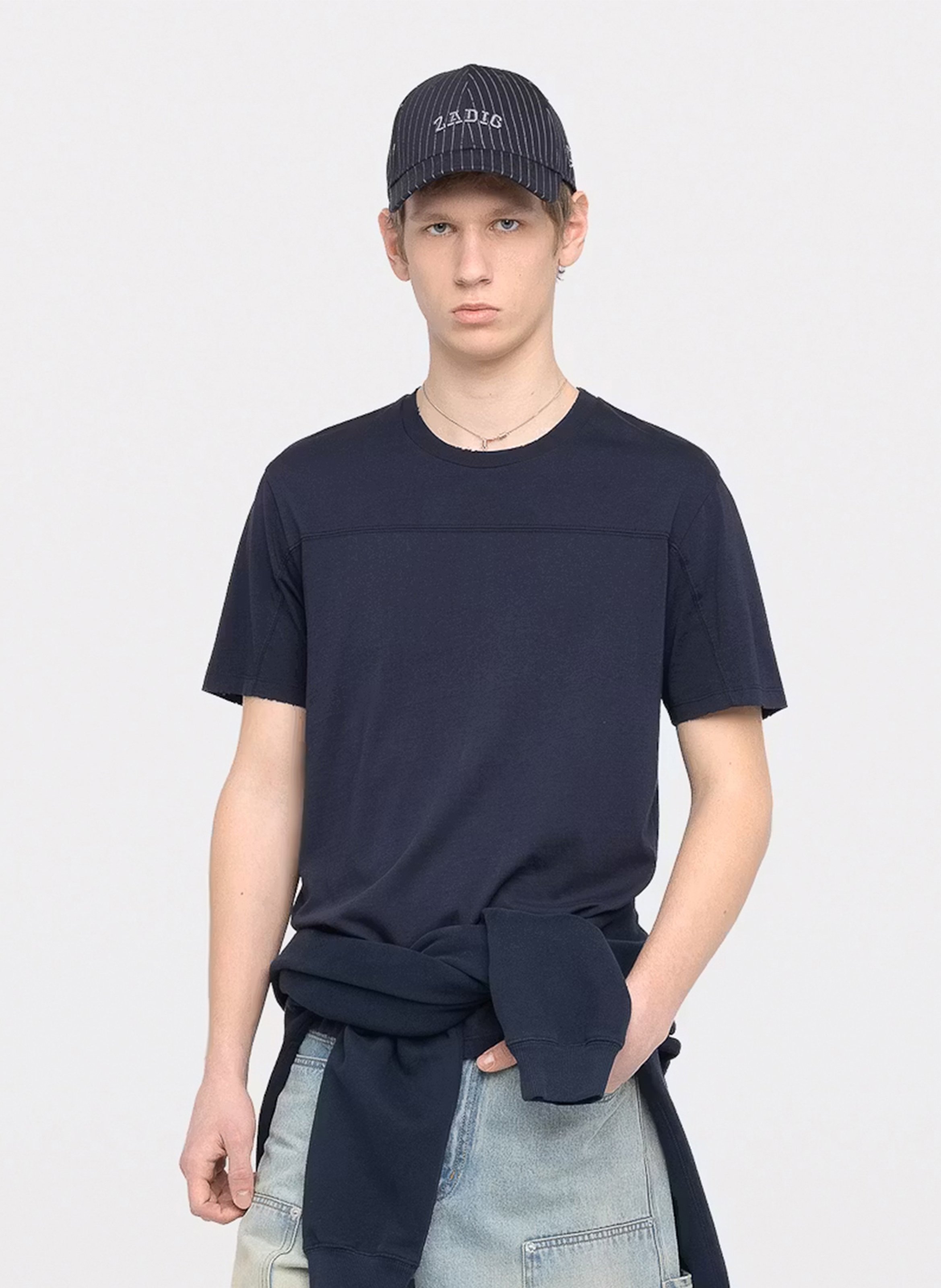 Tee-shirt droit col rond en coton sérigraphié ZADIG&VOLTAIRE