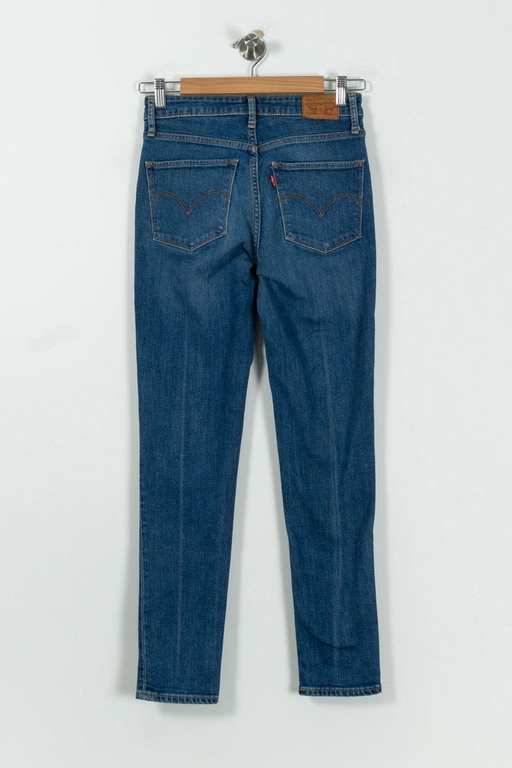 Cropped slim jeans with studs LEVI'S - Seconde main Blue