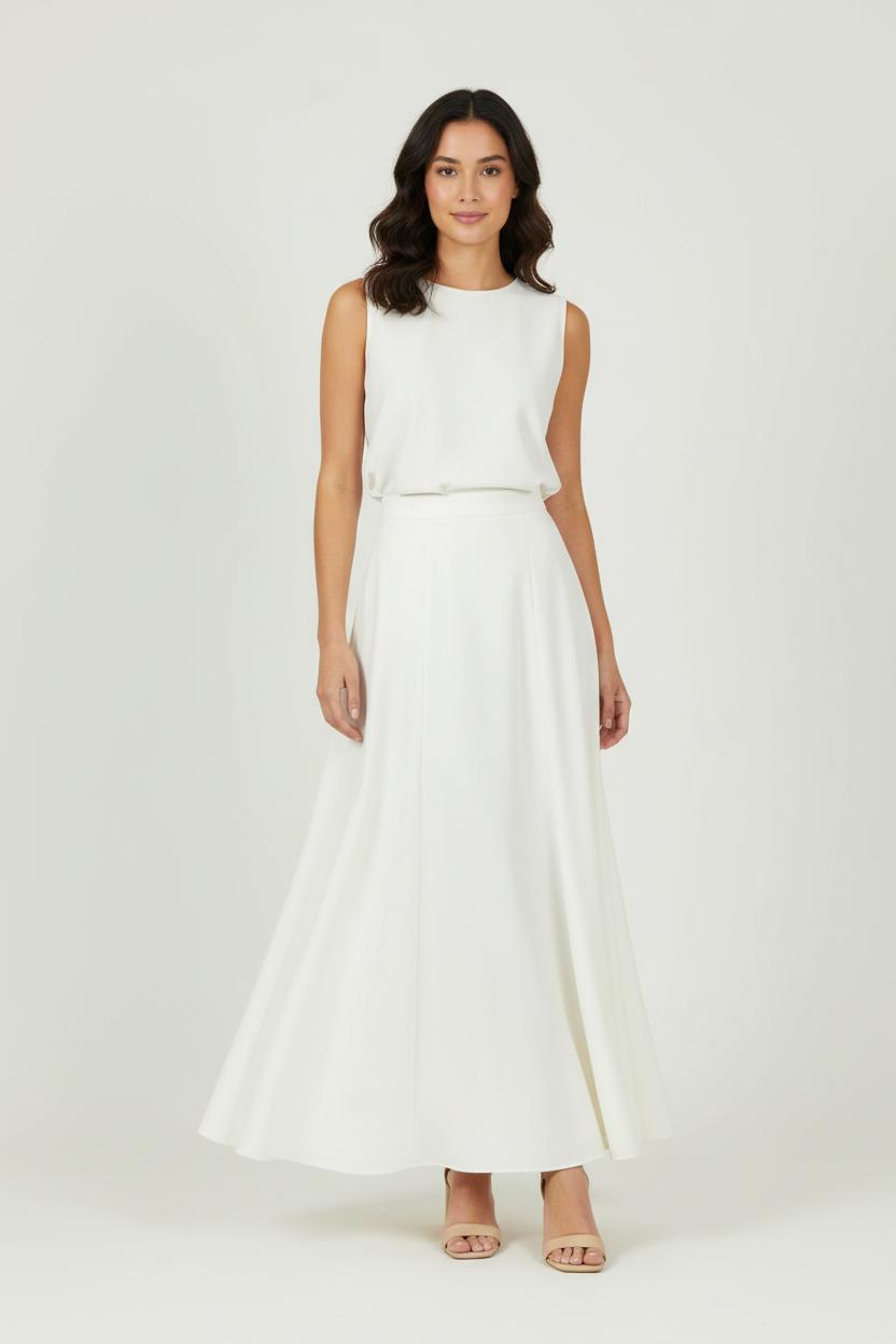 Long skirt MAISON LEMOINE - Seconde main White