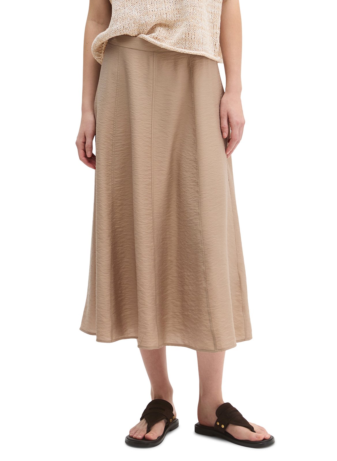 Halflange, gerende rok MARC O'POLO Bruin