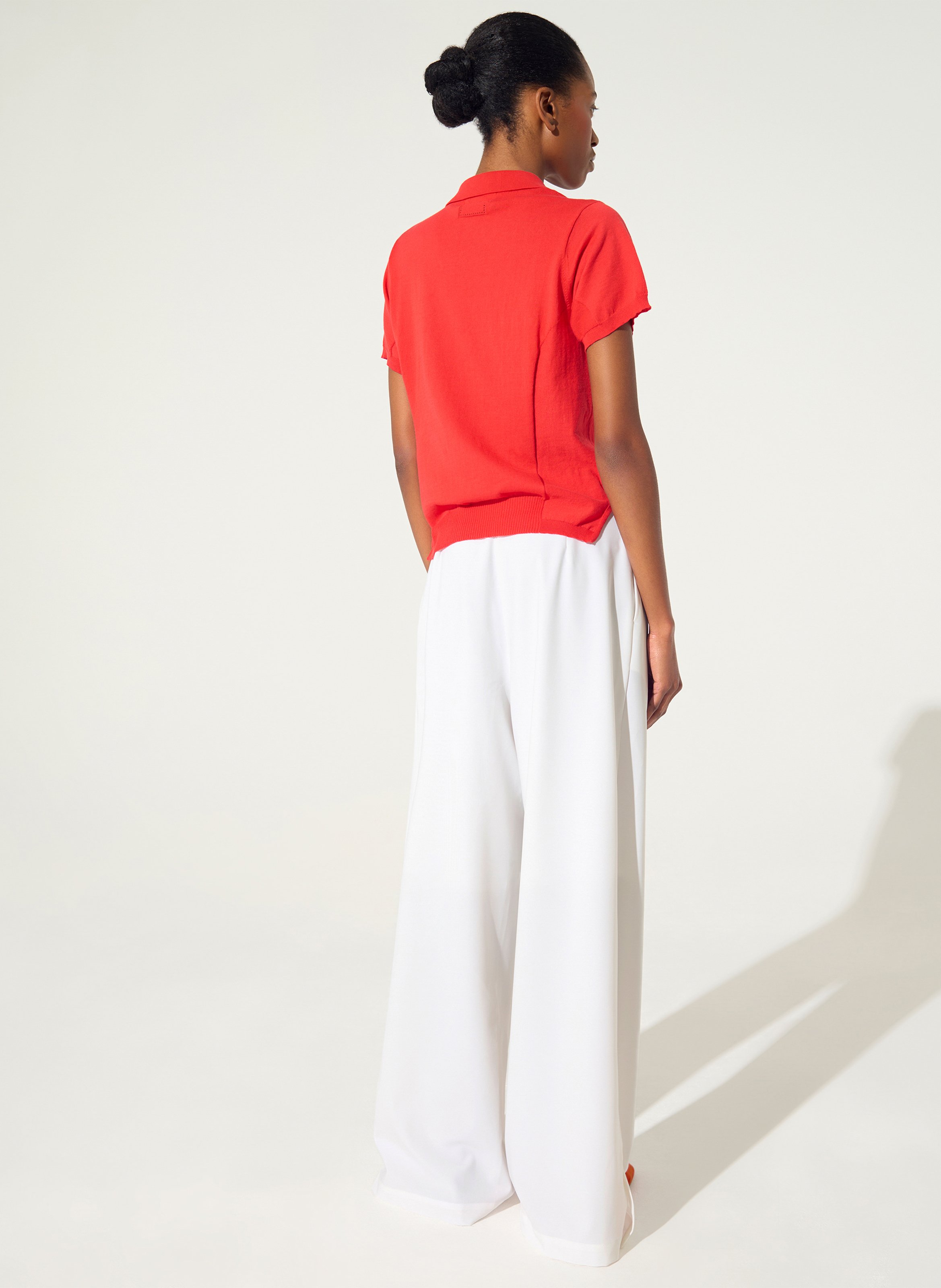 Pantalon large uni à pinces COTELAC ACOTE Blanc