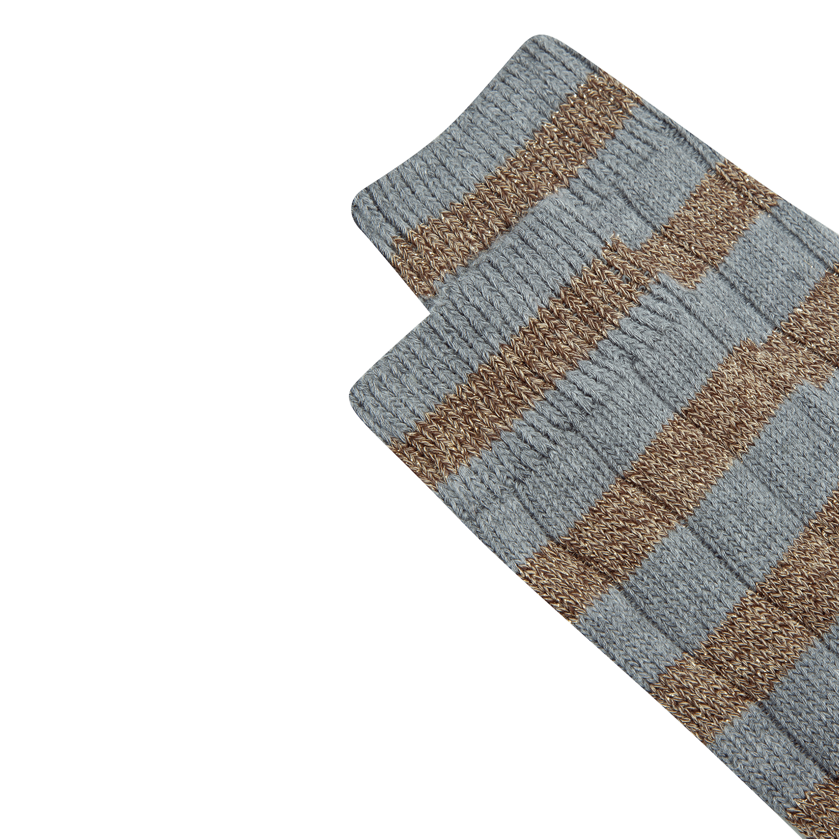 Striped blended cotton socks | Grey ANT45 Women