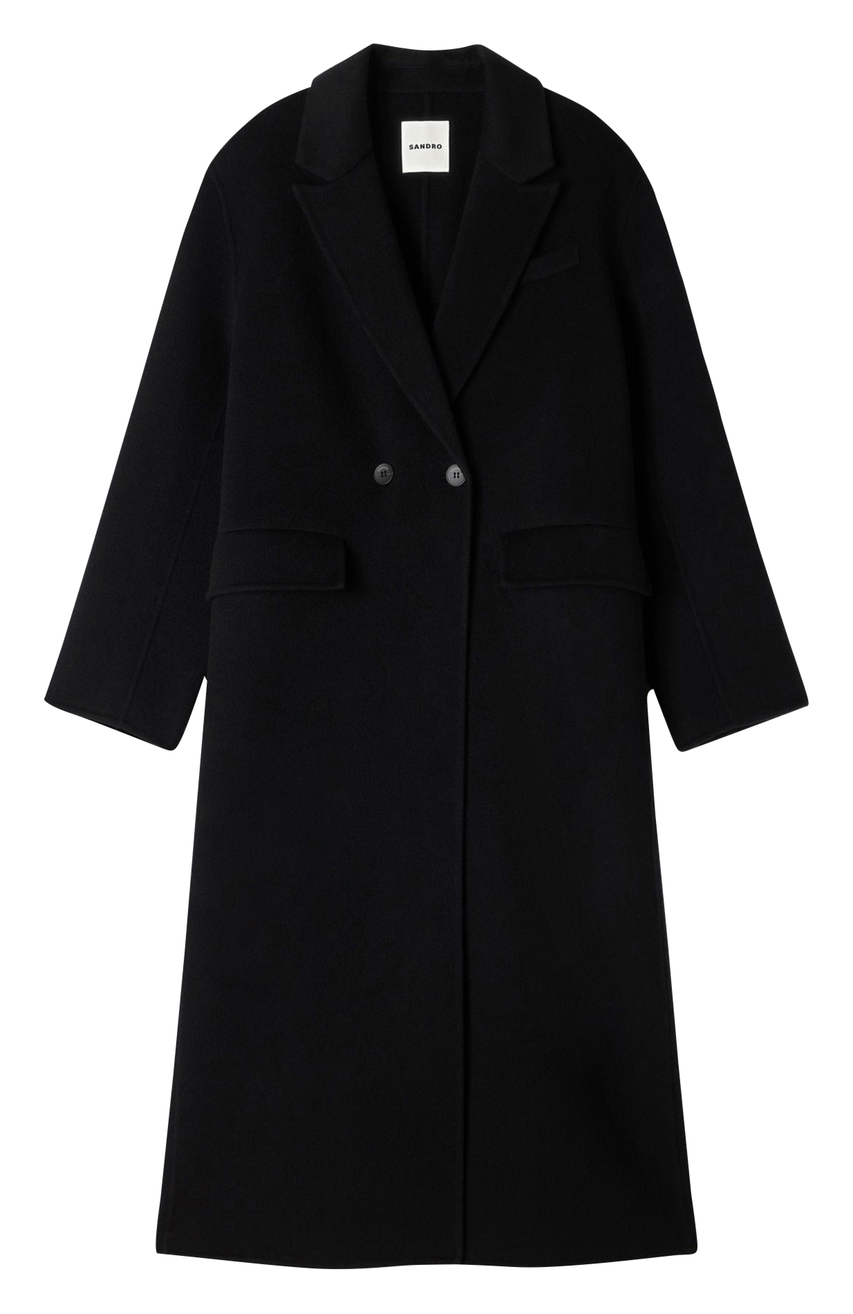 Manteau oversize en laine SANDRO Noir