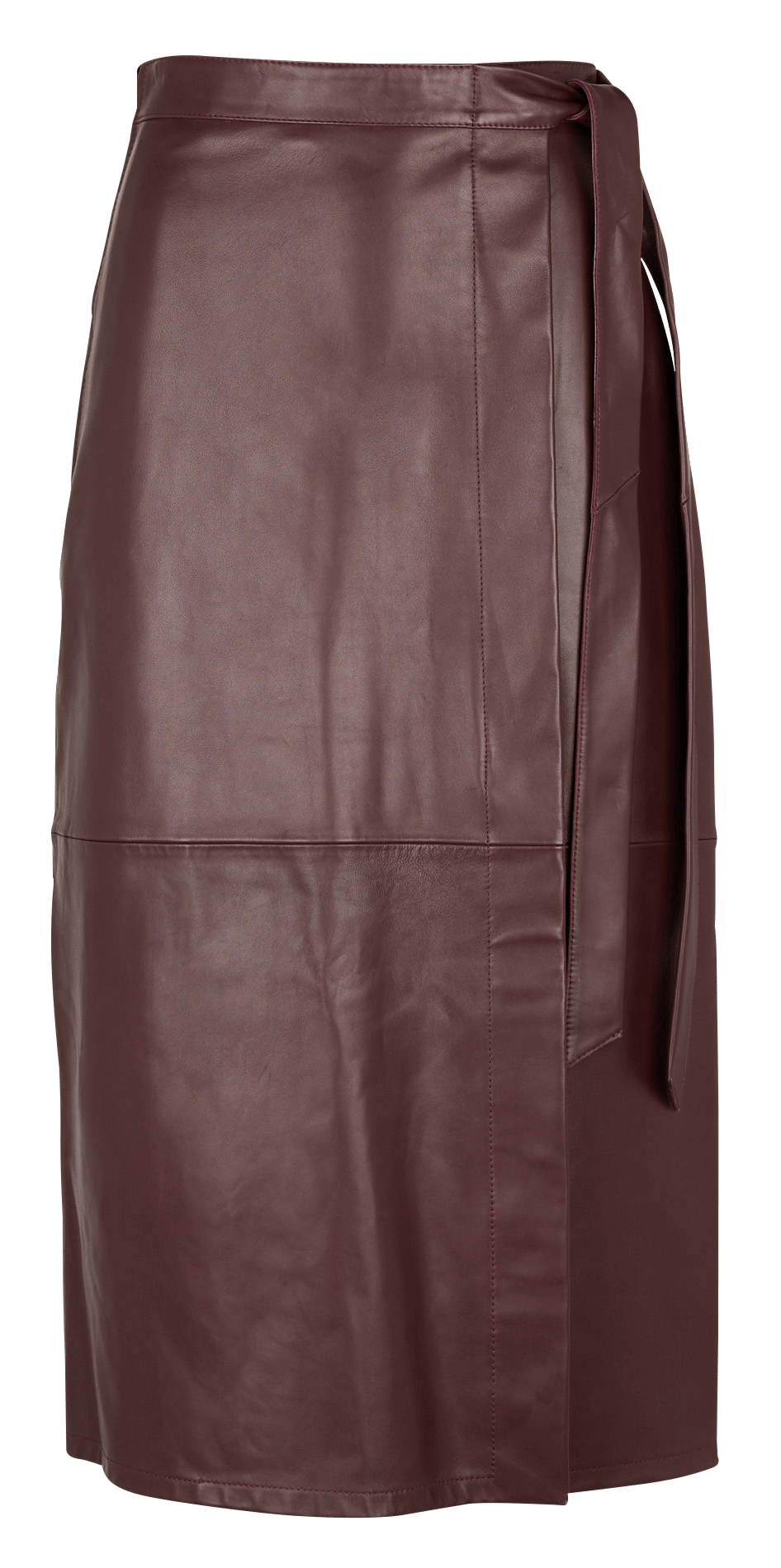 Leather midi skirt LOUISE MISHA Red