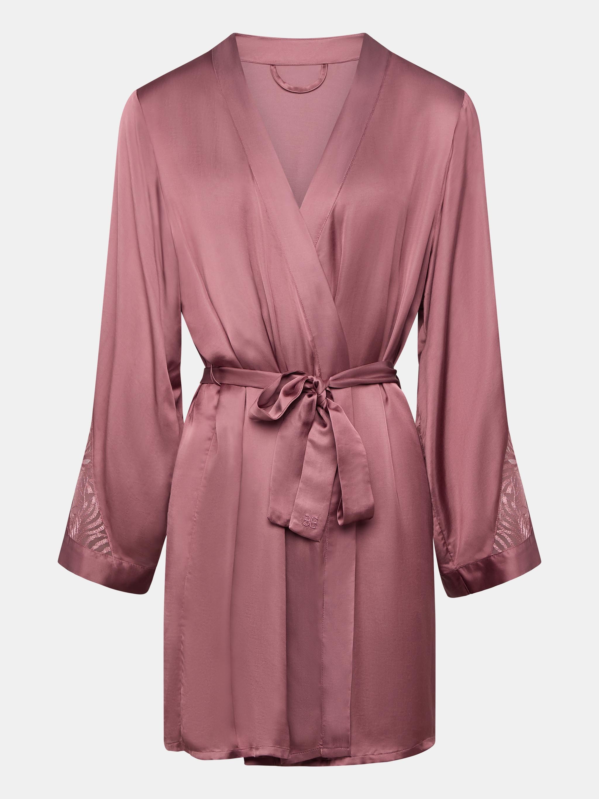 Embroidered kimono CHANTELLE Brown
