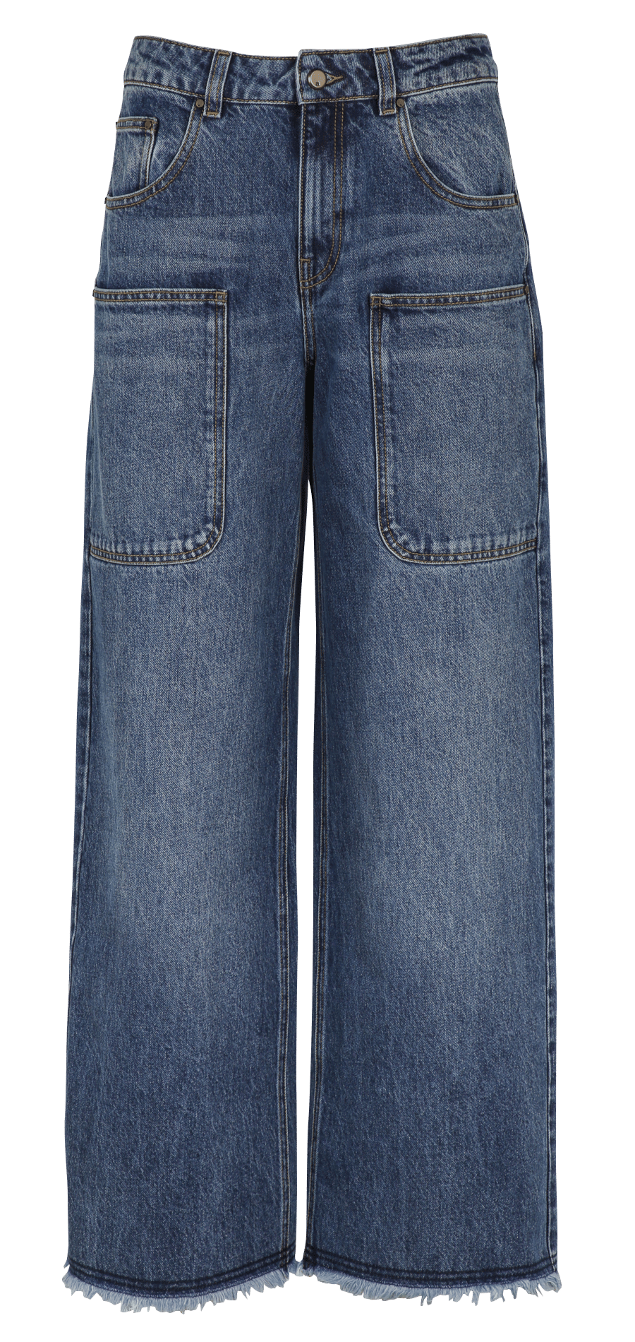 Weite Jeans aus Baumwoll-Mix COTELAC ACOTE Blau