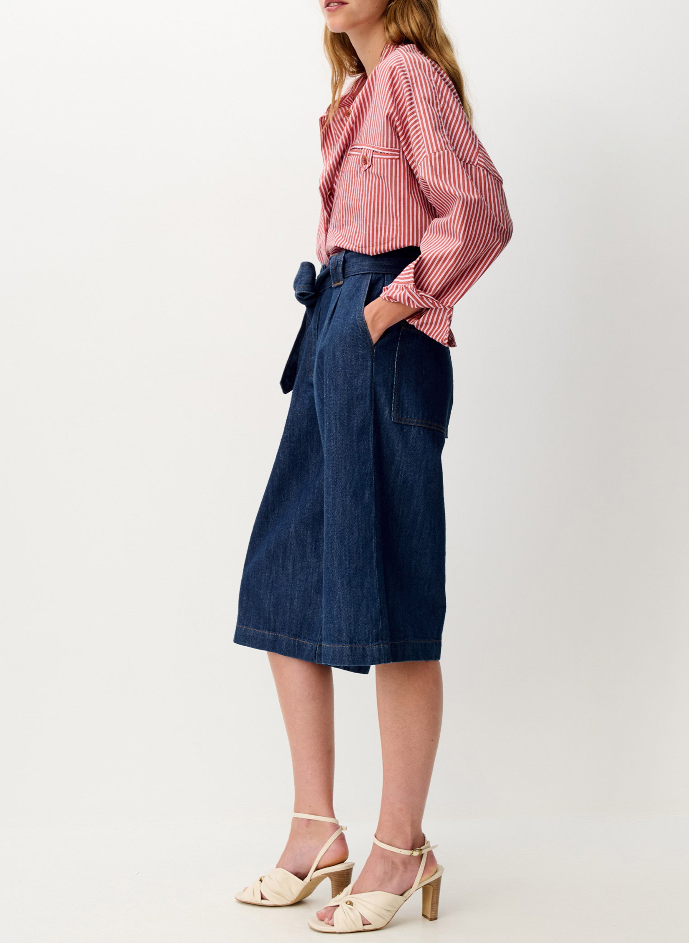 Chemise oversize col mao SESSUN Rose