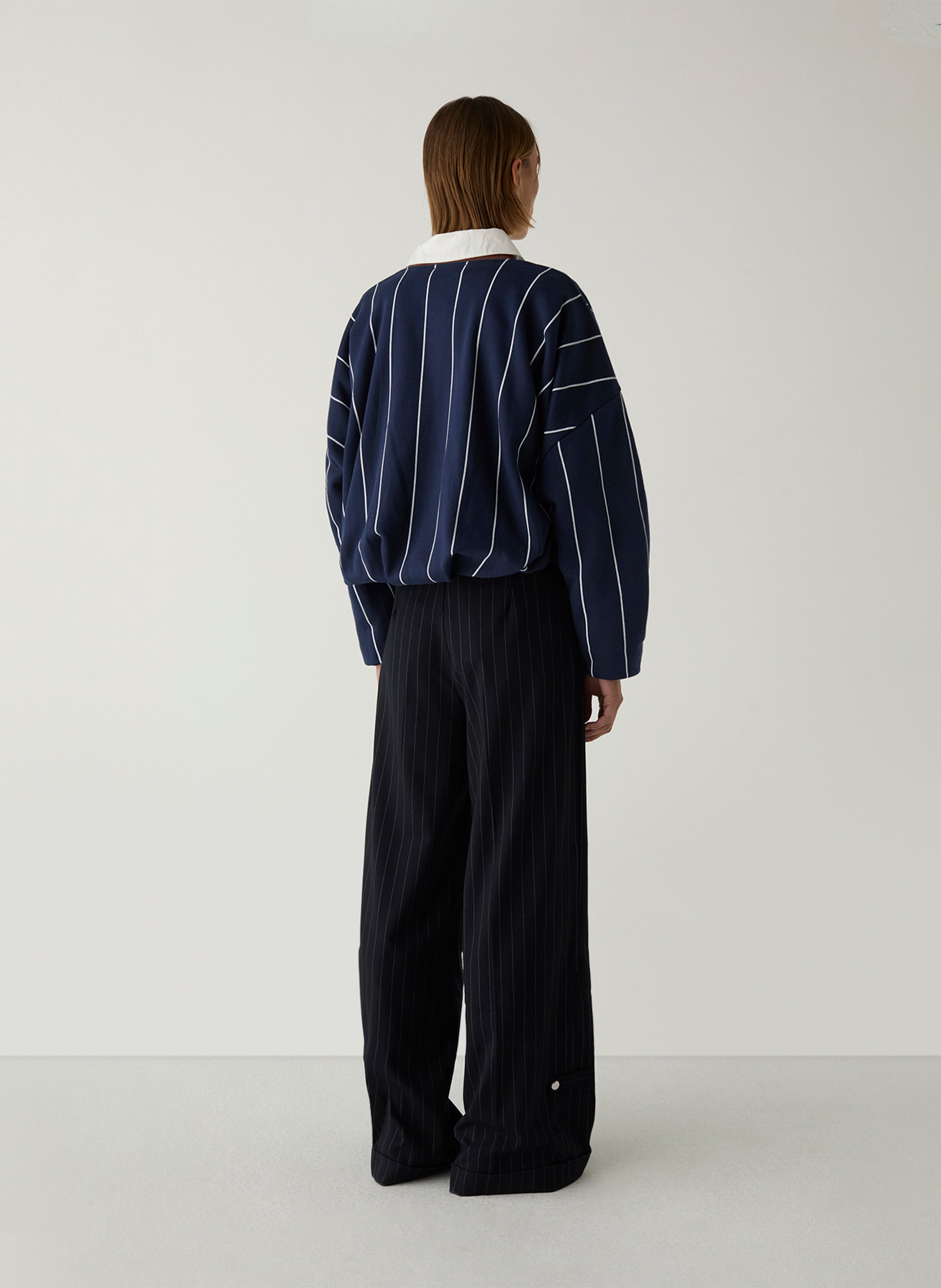 Weite Streifenhose LAAGAM Blau