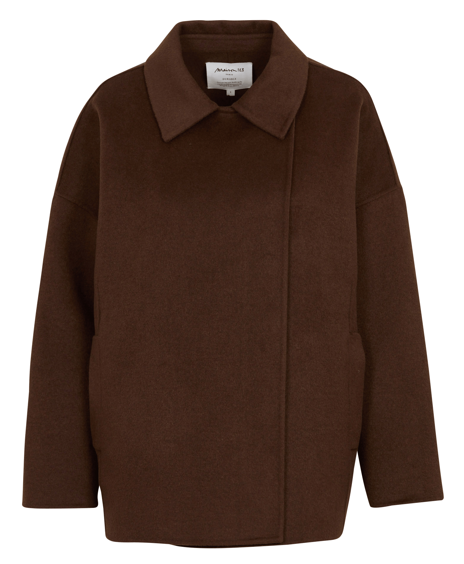 Ruimvallend jack | wolblend MAISON 123 Bruin