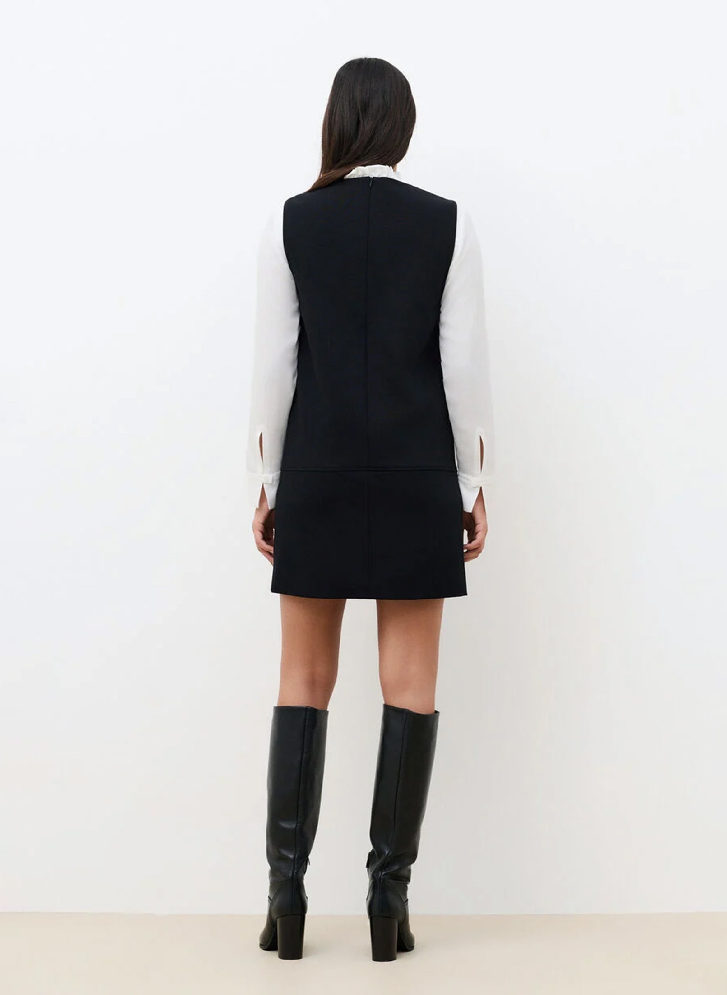 Ärmelloses Kurzkleid mit geradem Schnitt CAROLL Schwarz