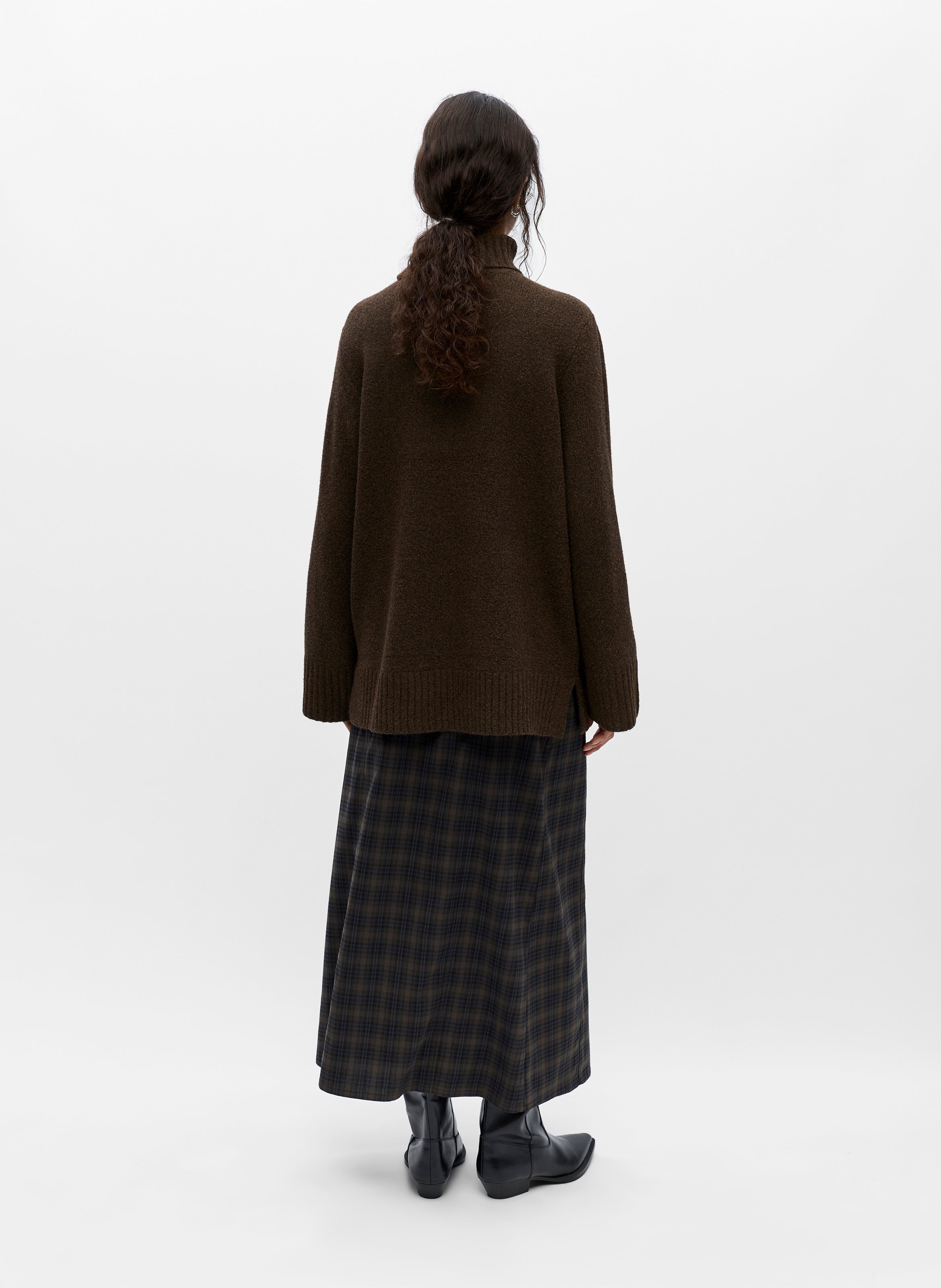 Oversize Rollkragenpullover OBJECT Braun