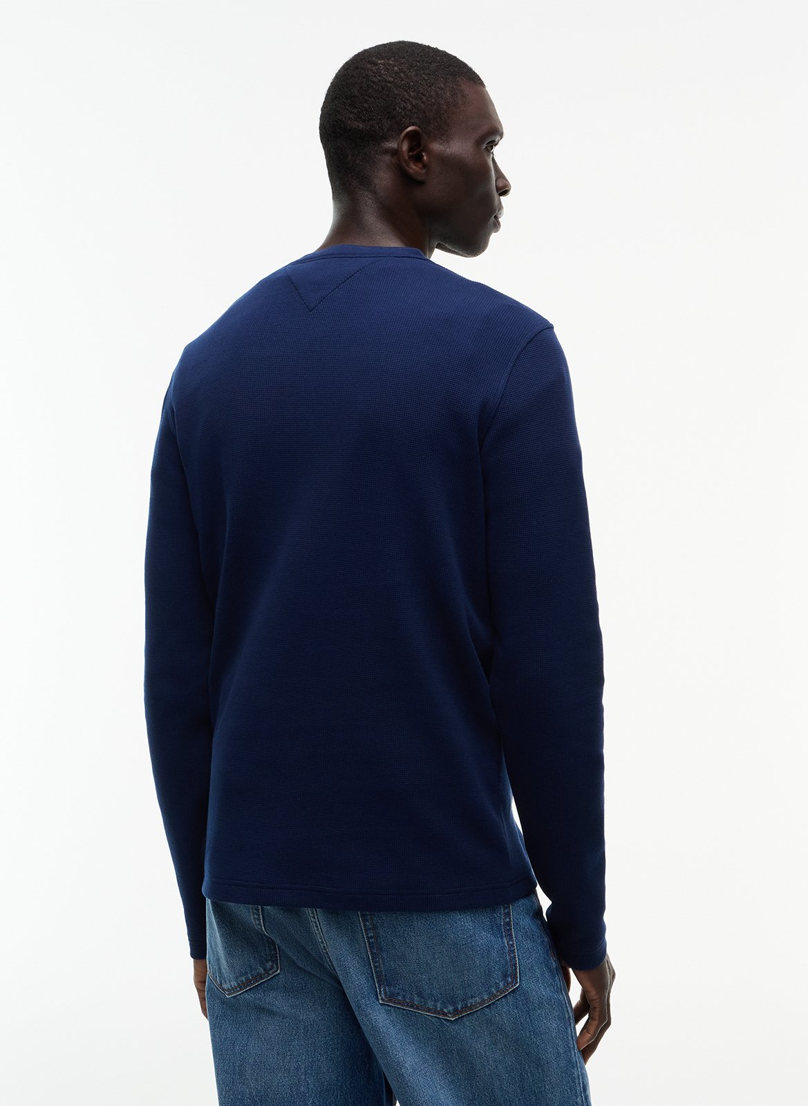 Tee-shirt col rond droit uni TOMMY HILFIGER Bleu