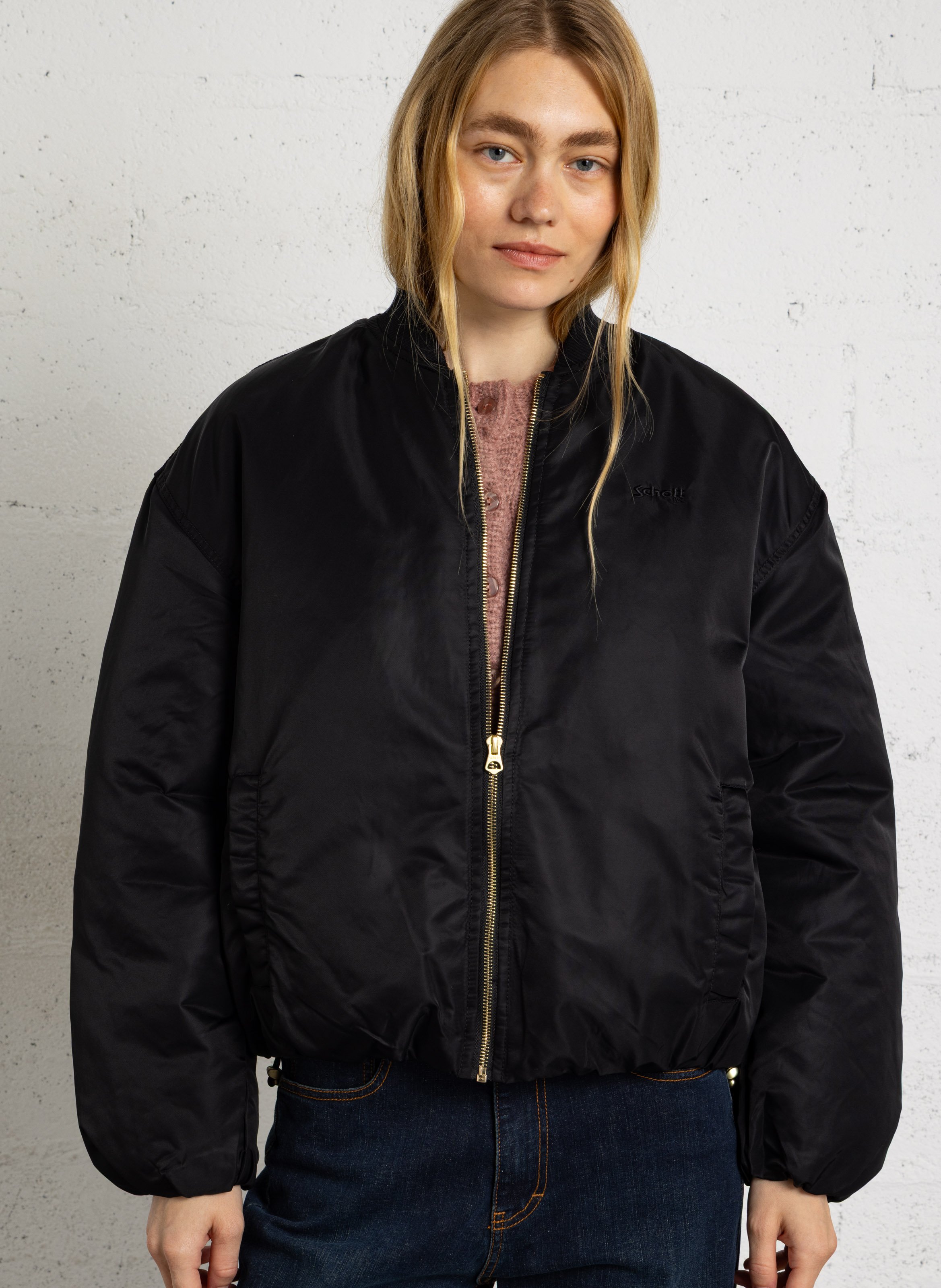 Blouson droit col Teddy SCHOTT Noir