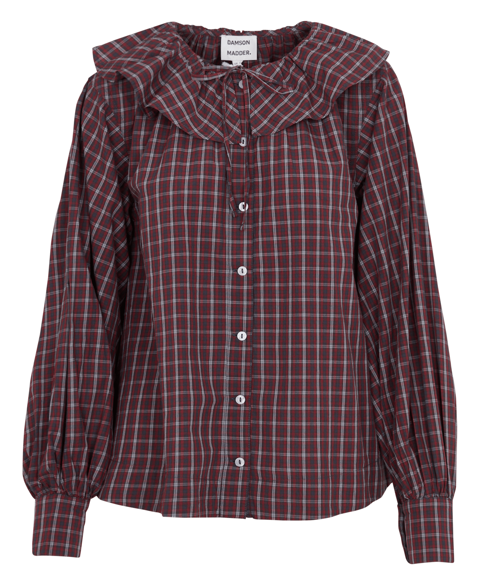 Cotton Peter Pan collar blouse DAMSON MADDER Red