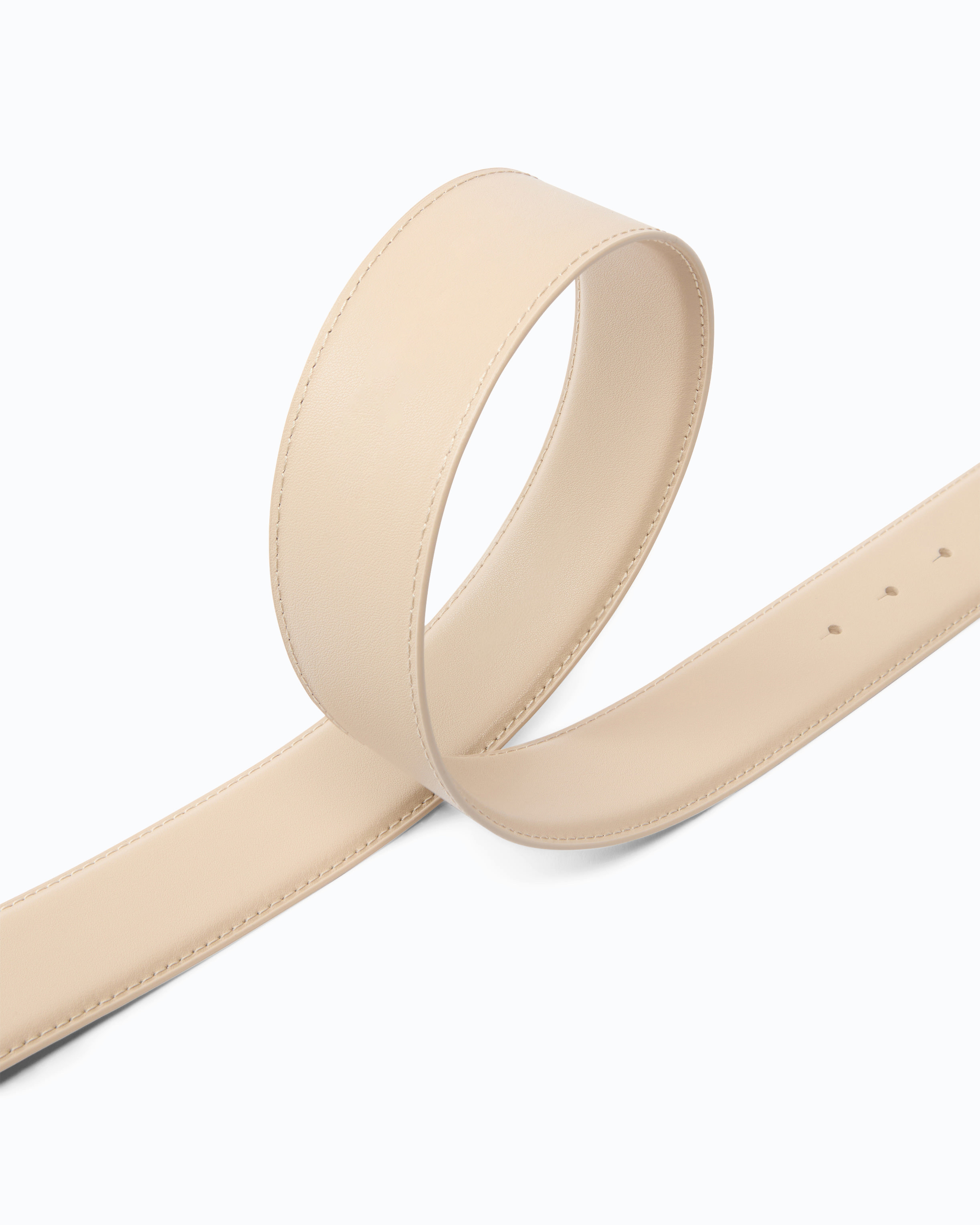 Wide love birds leather belt 4cm PINKO Beige