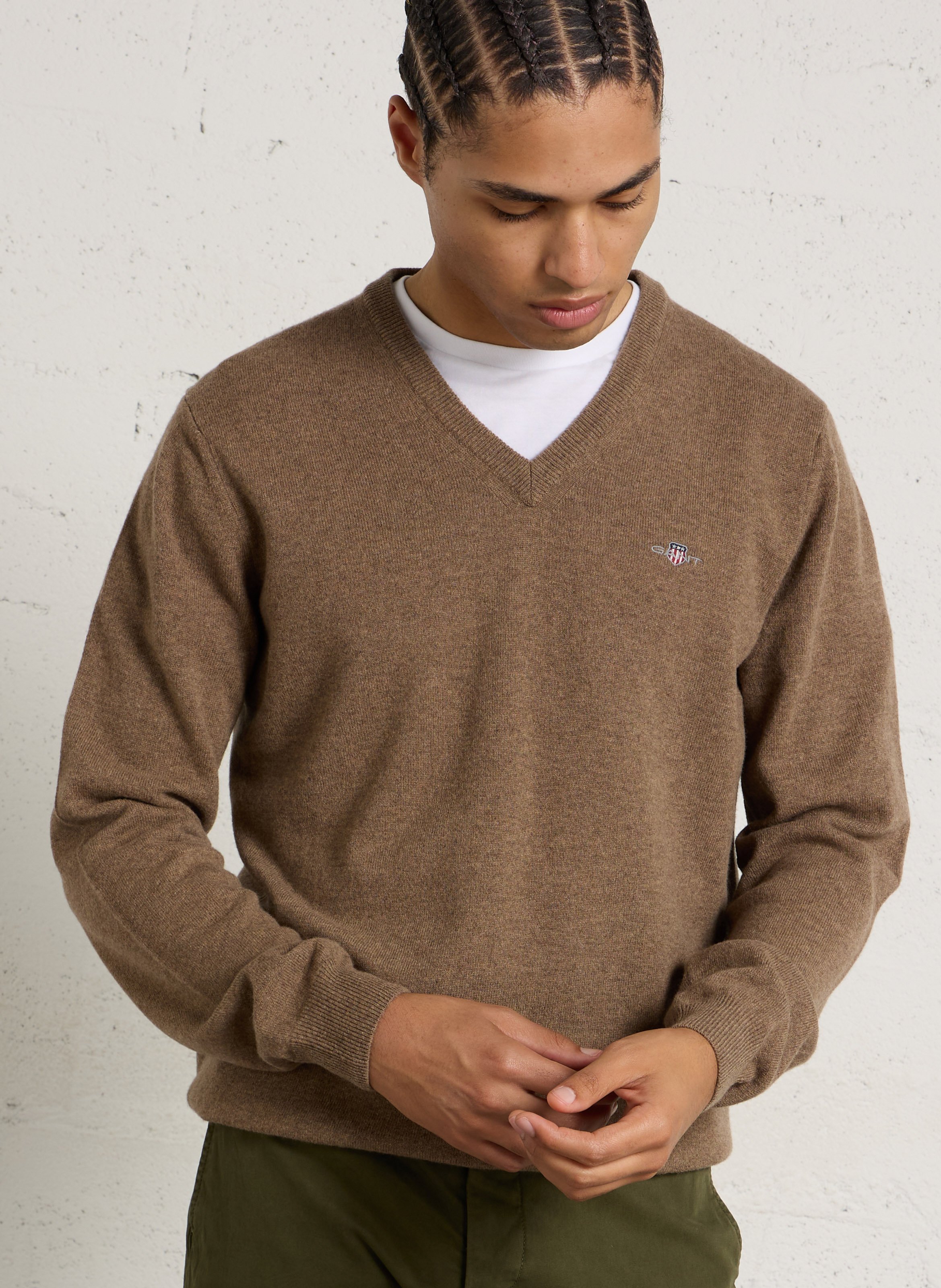 Pull col V en laine GANT