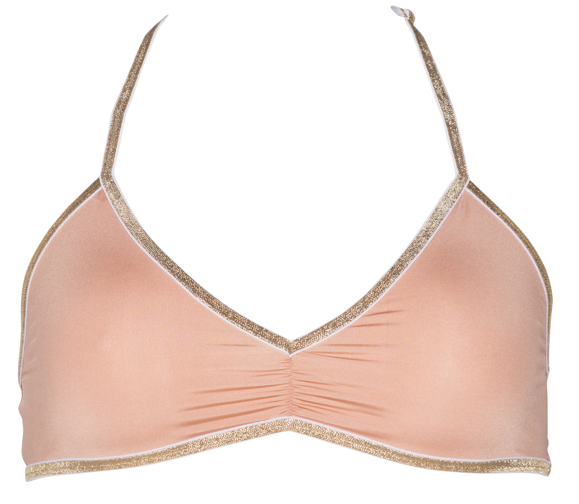 Unwired metallic thread bra Pink