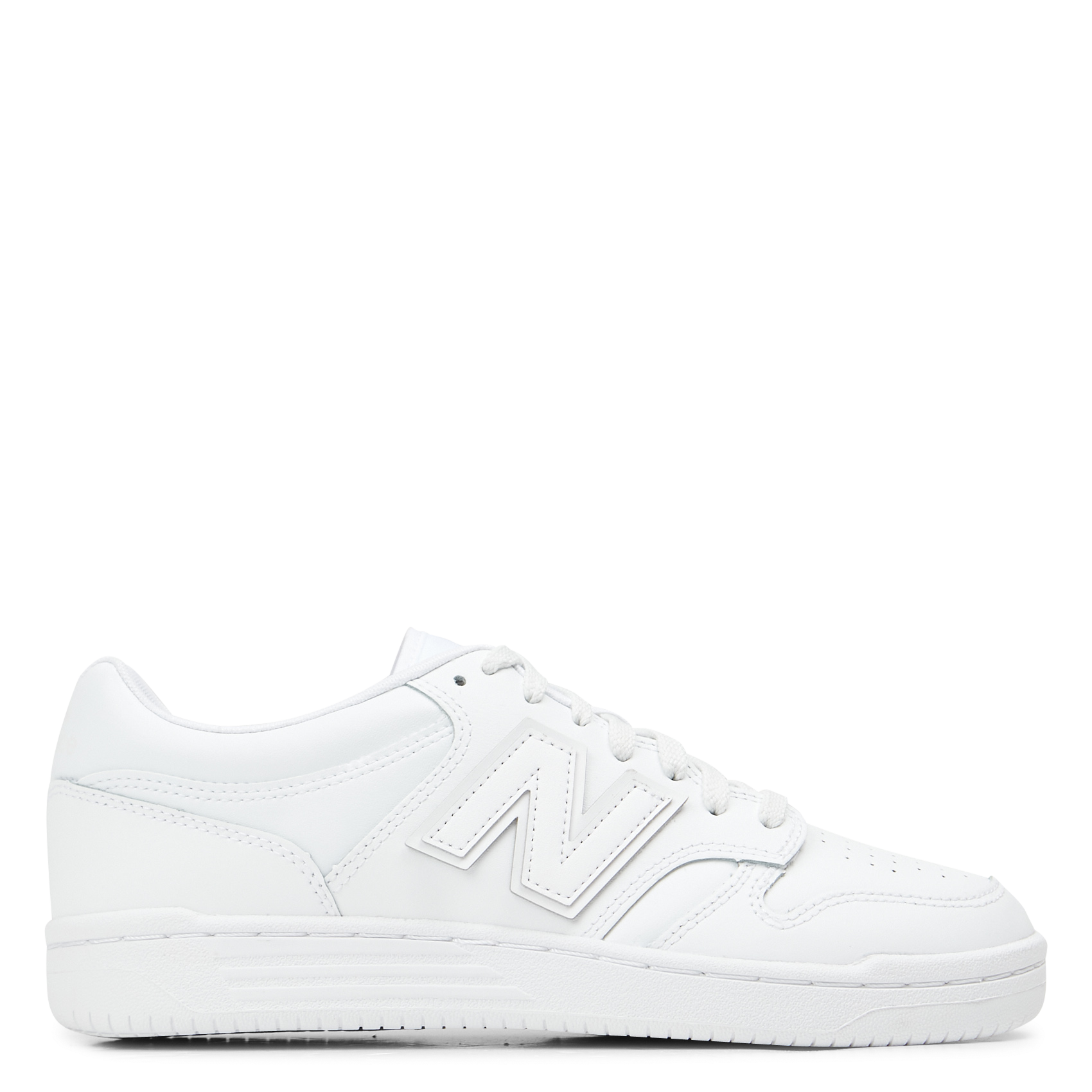 New Balance Black And White Leather Athletic Sneakers