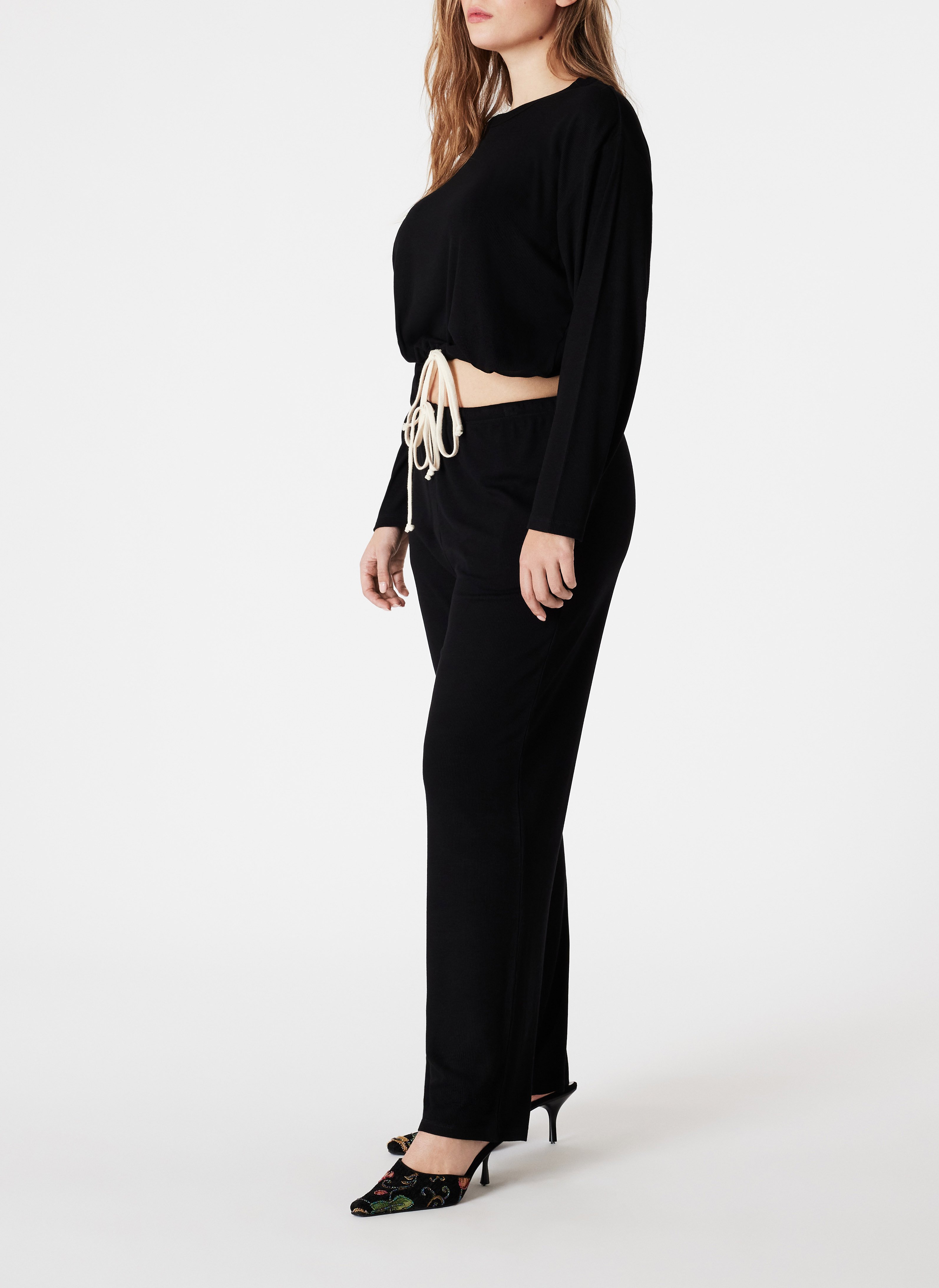 Pantalon de pyjama côtelé ICONE Noir