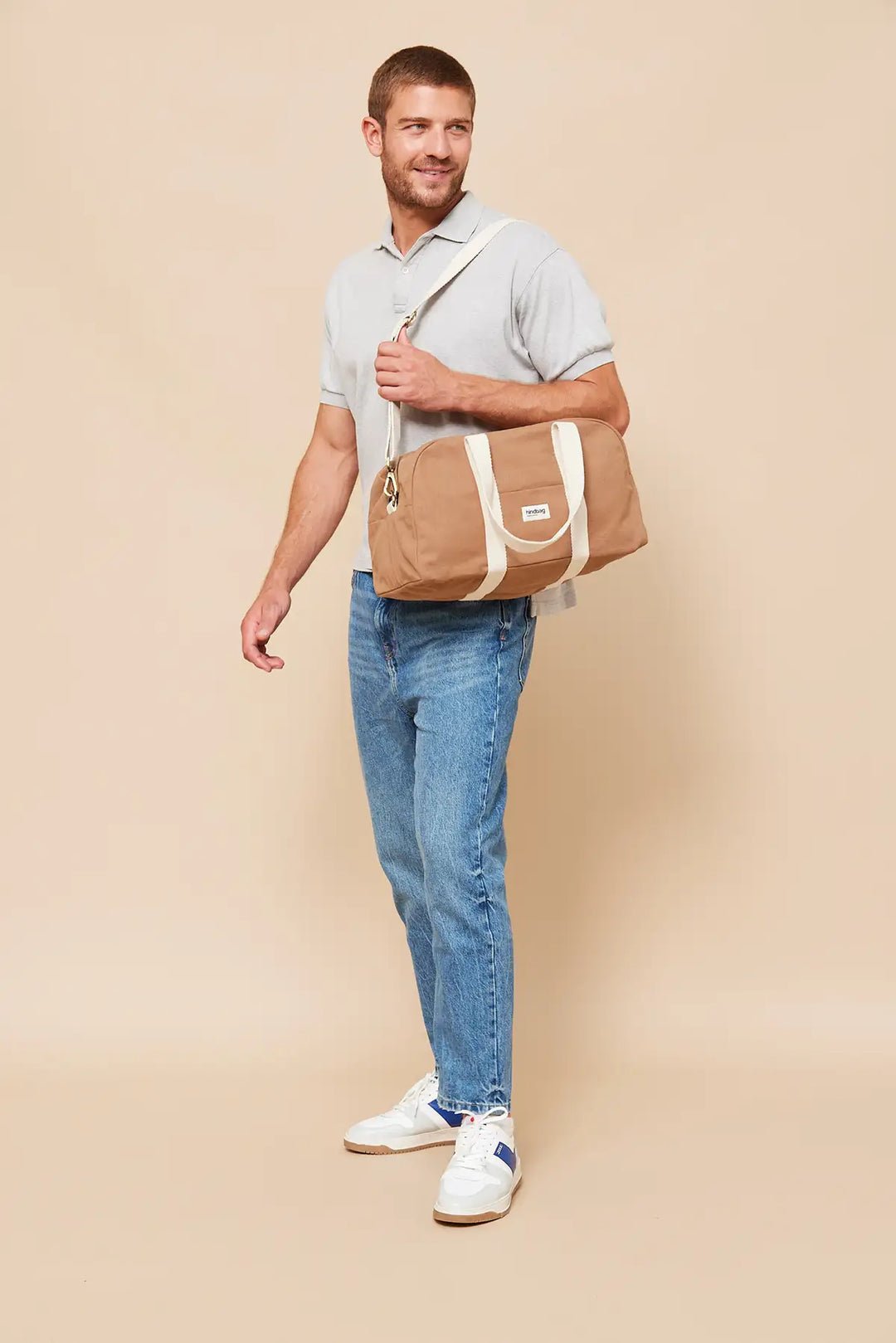 Cotton weekend bag Brown