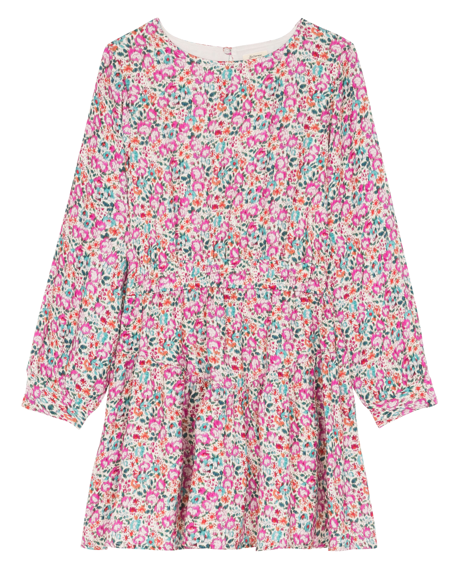 Short floral print round-neck dress BELLEROSE Multicolored