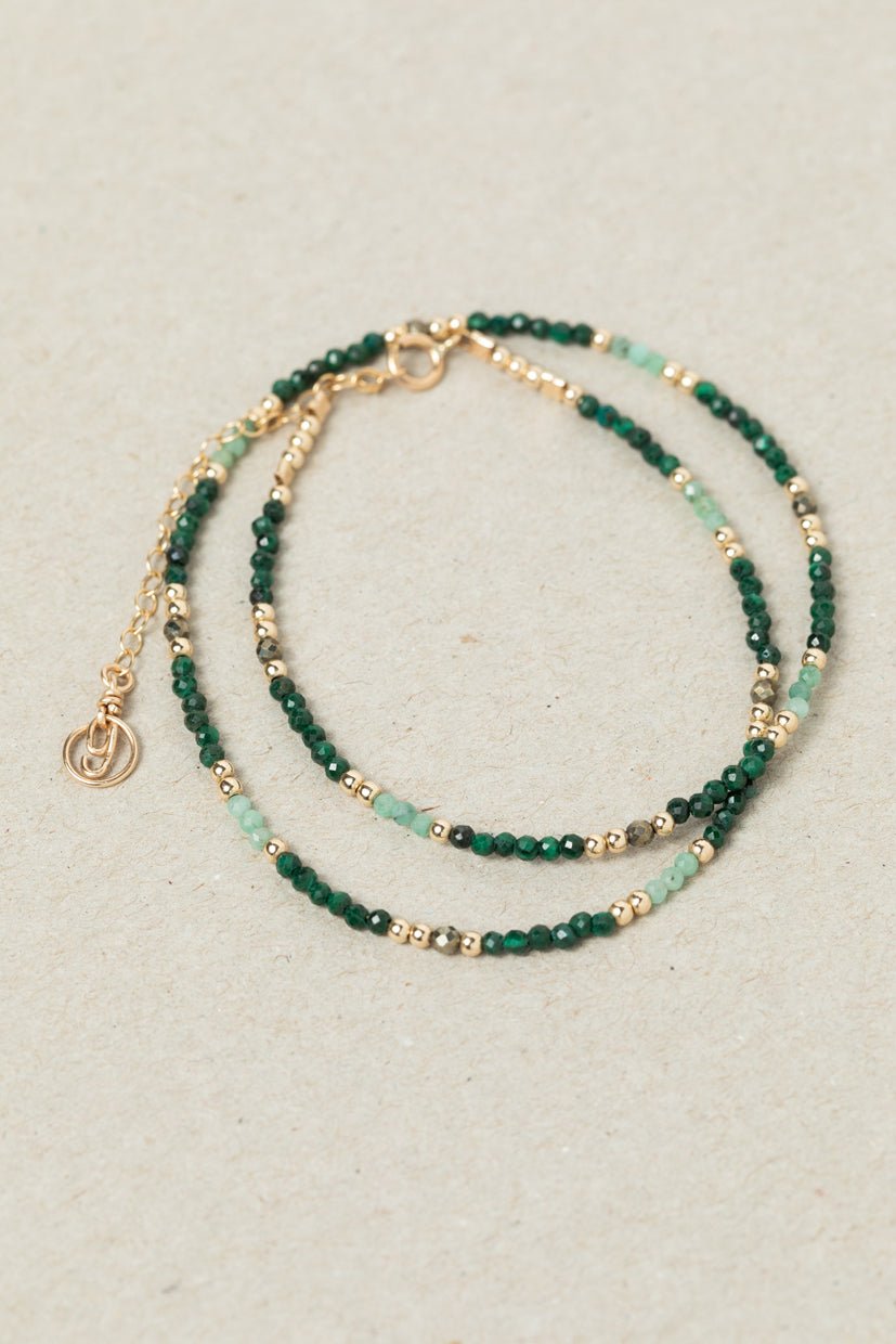 Double necklace-bracelet - mint YAY Green