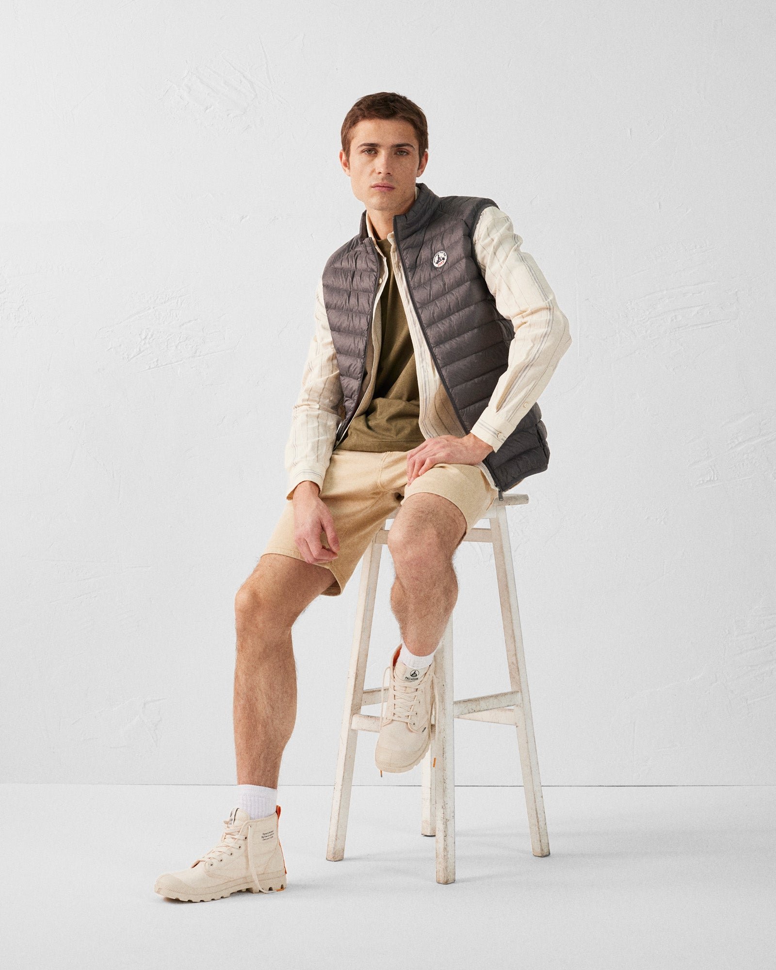 Sleeveless puffer jacket Tom JOTT Grey
