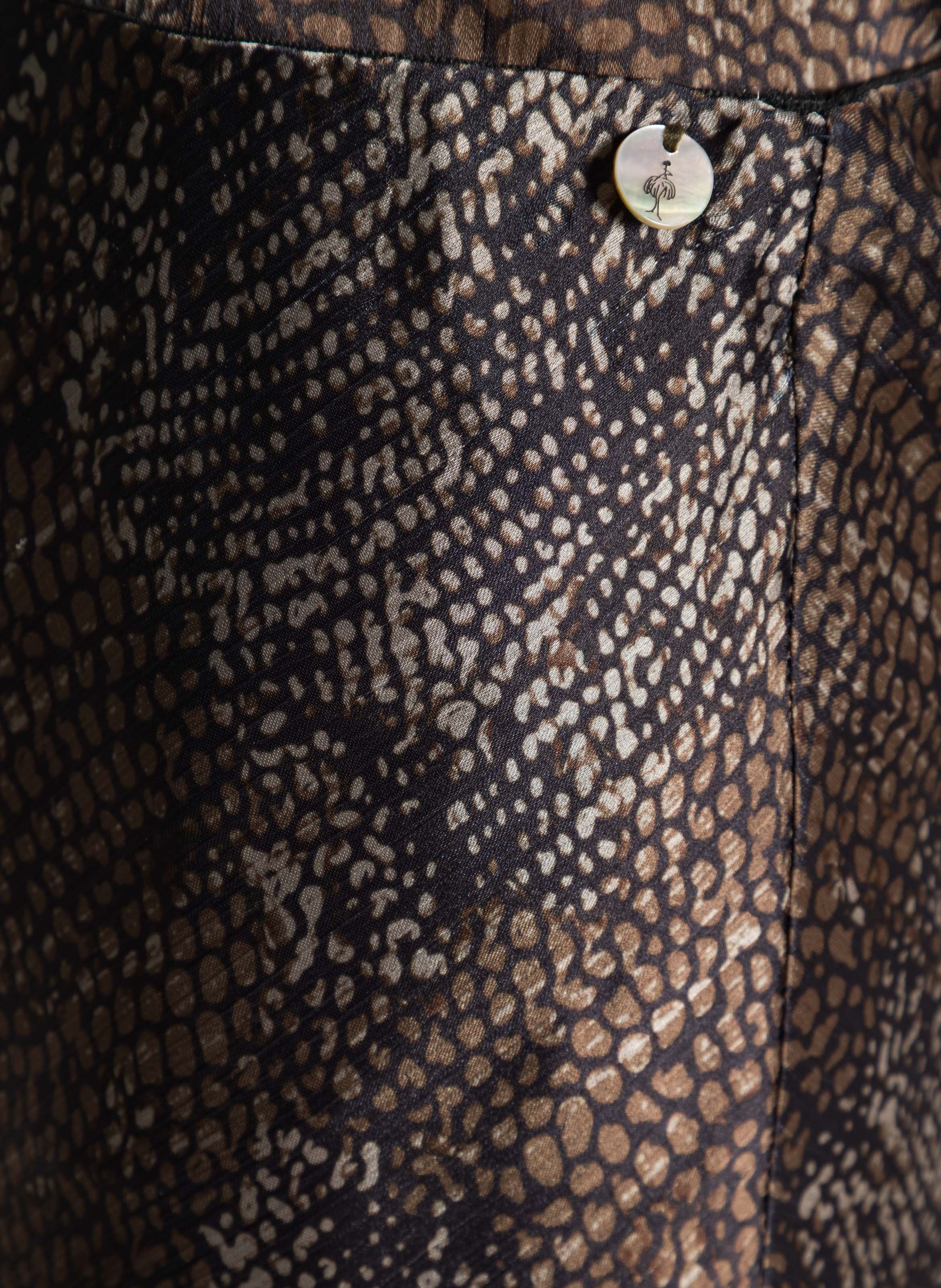 Jupe midi imprimée ONE STEP Noir