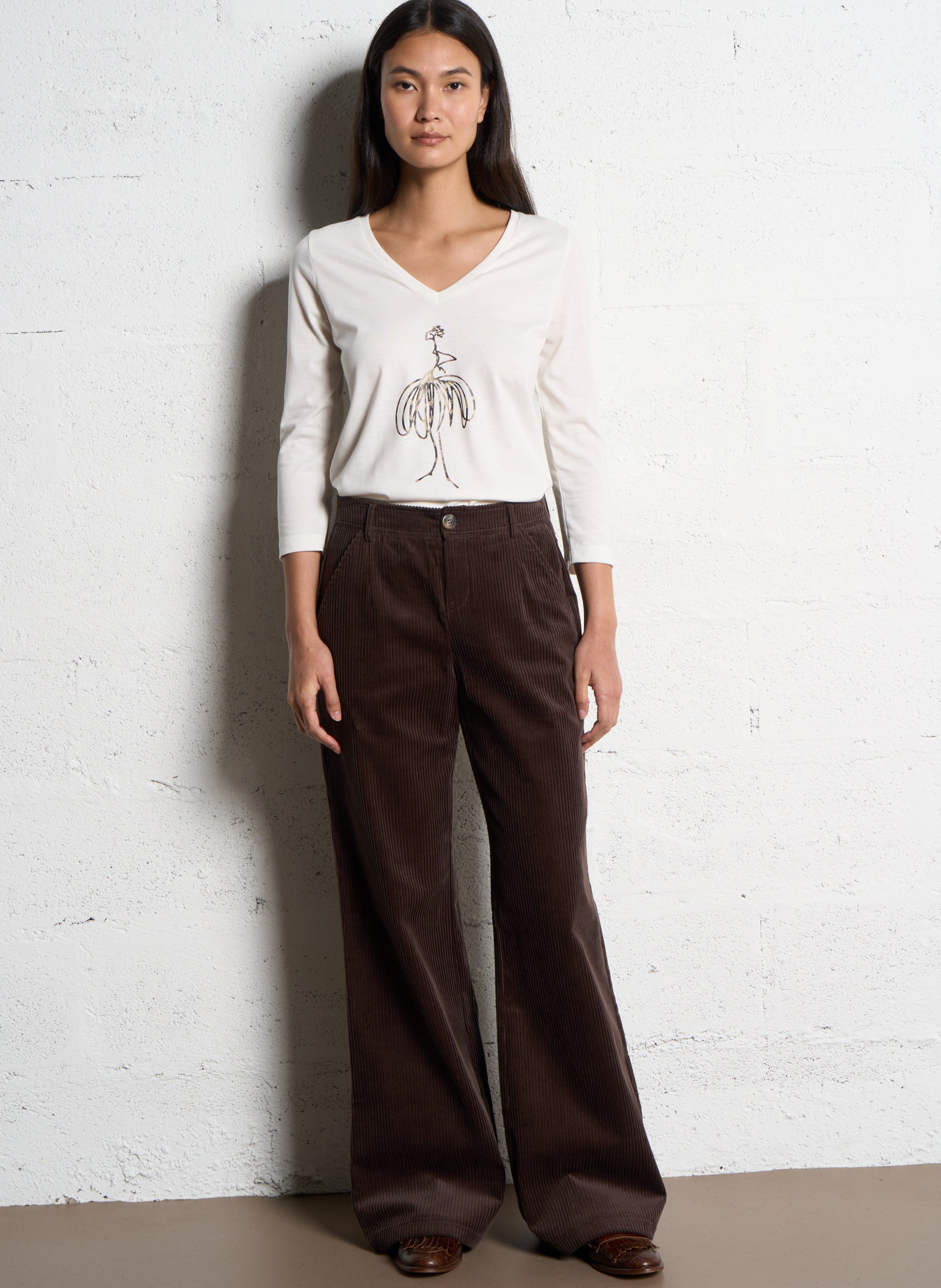 Gestreept T-shirt ONE STEP Wit