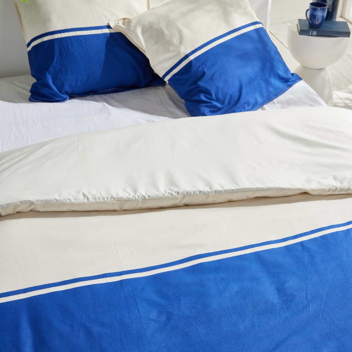 Two-tone cotton bedding TODAY LINGE DE MAISON Blue