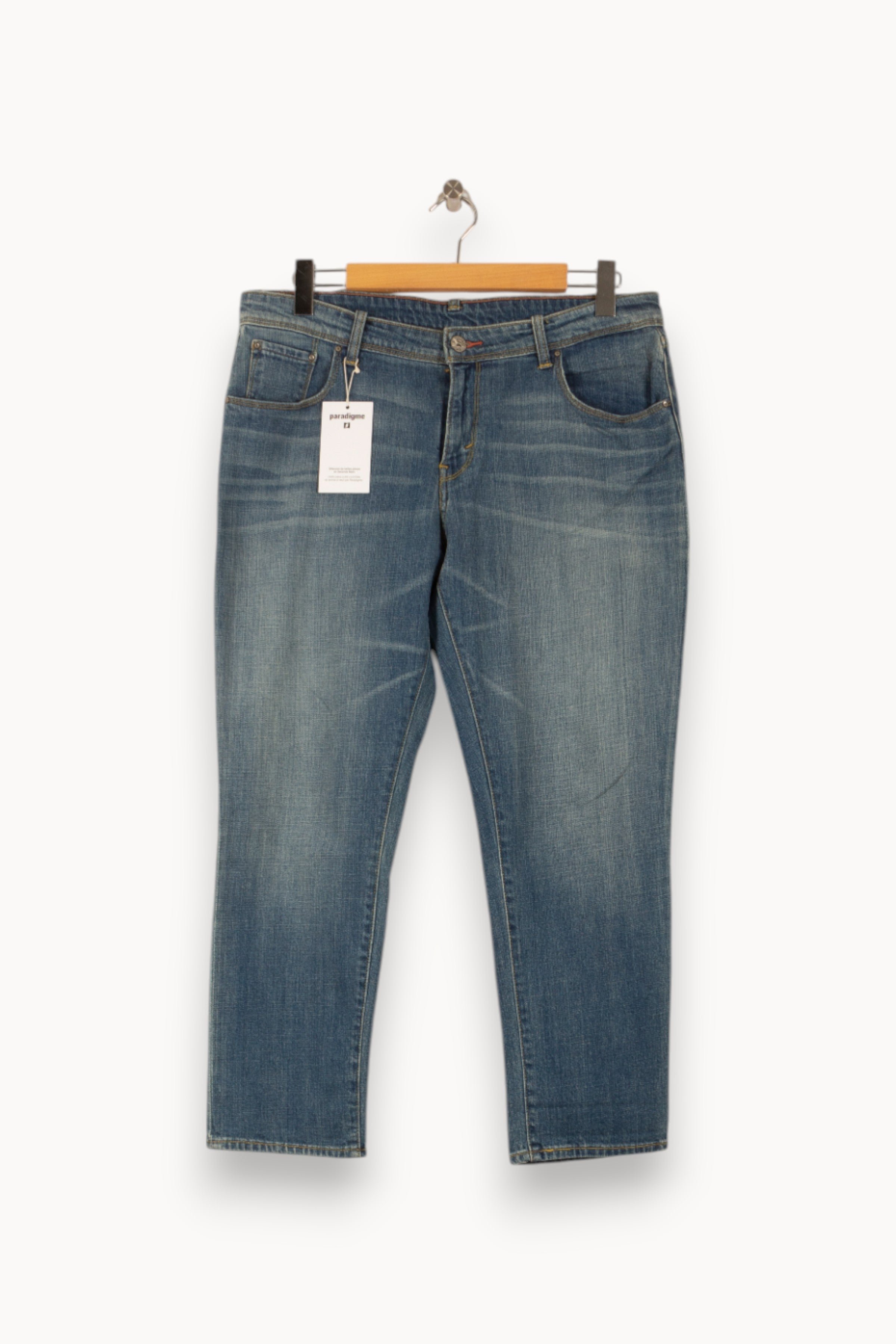 Cropped slim jeans with studs LEVI'S - Seconde main Blue