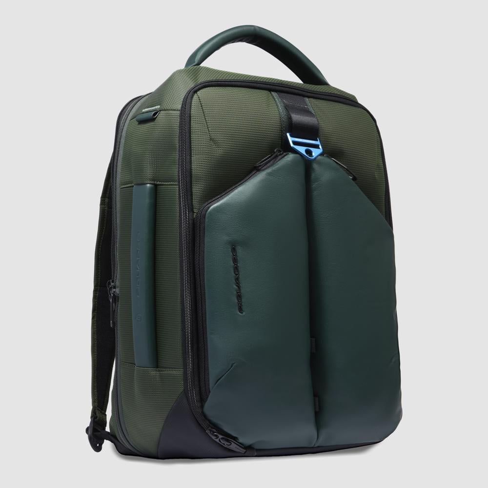Travel backpack for 17.3-inch laptop PIQUADRO Green