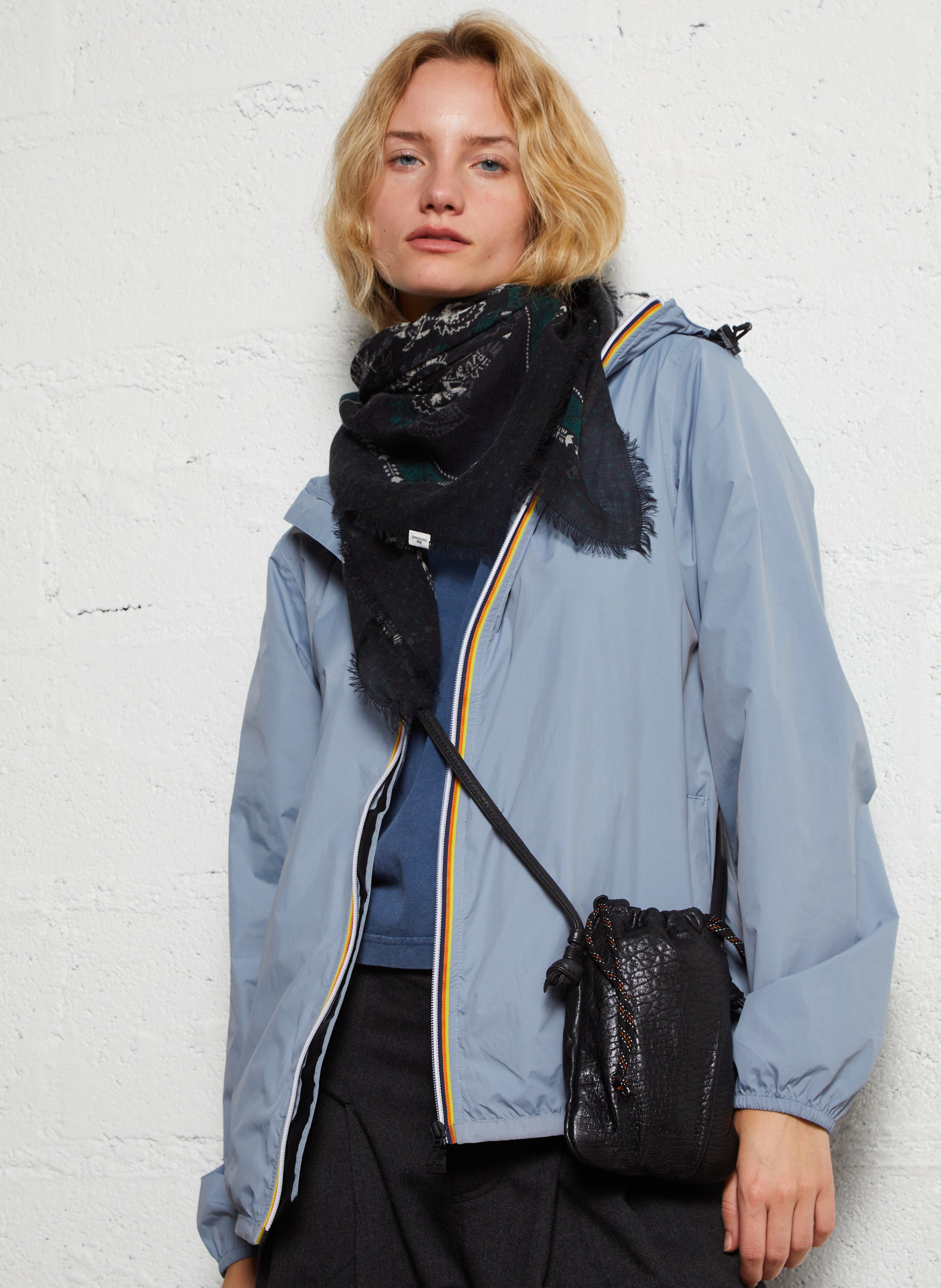 Sac bourse en cuir craquelé CRAIE STUDIO Noir