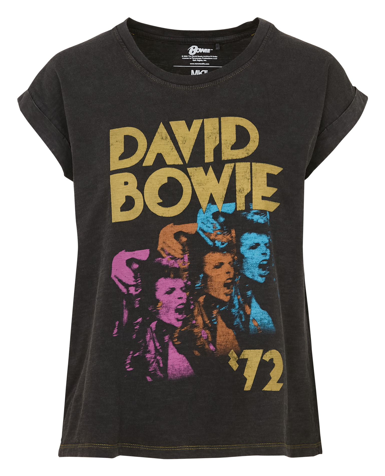 Tee-shirt droit col rond en coton MKT Noir