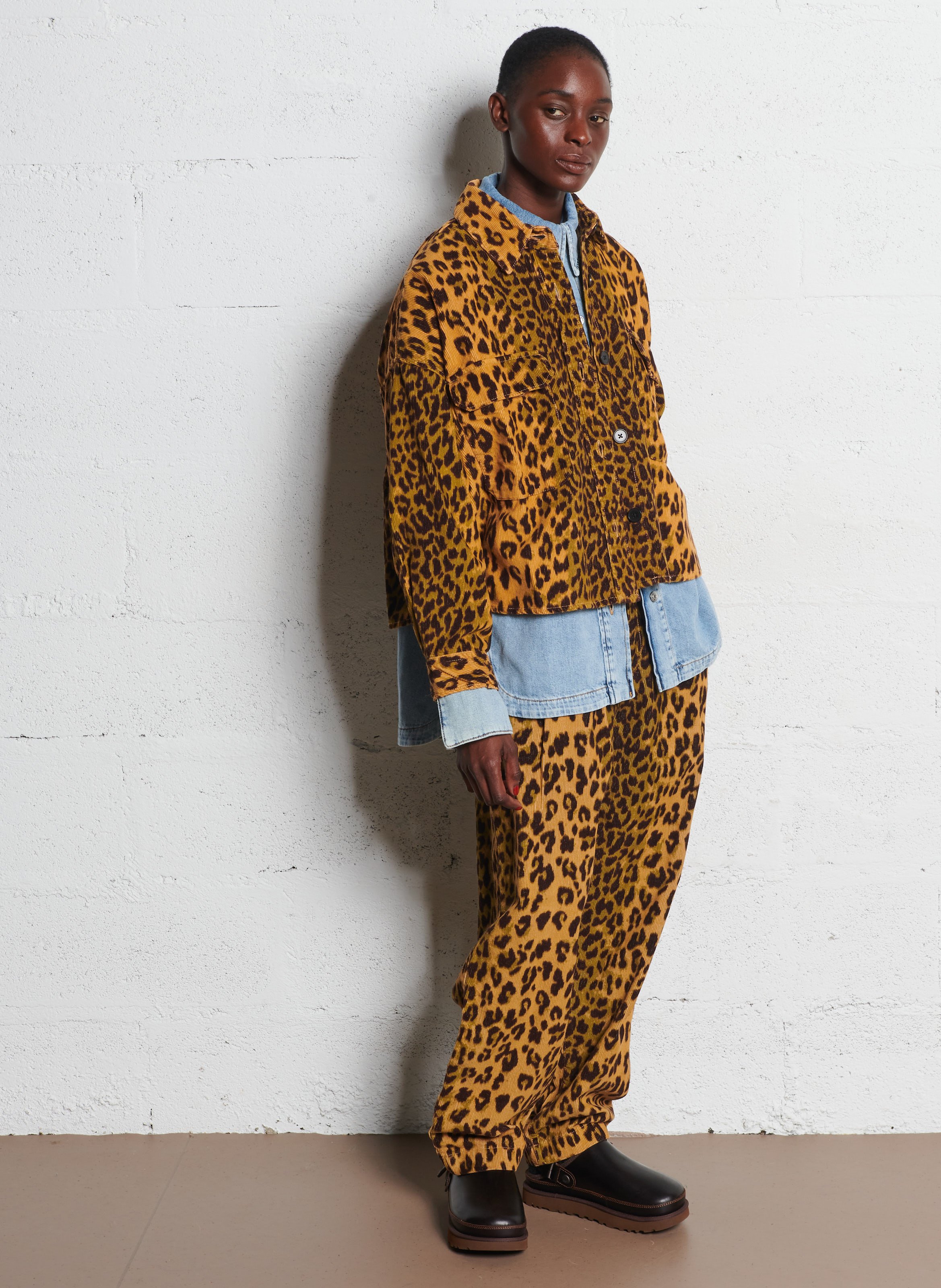 Luipaardfluwelen ribfluwelen broek BELLEROSE Veelkleurig