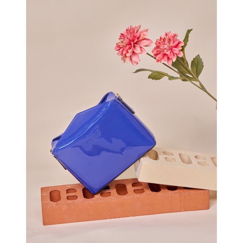 Shoulder bag - synthetic and leather POURCHET Blue