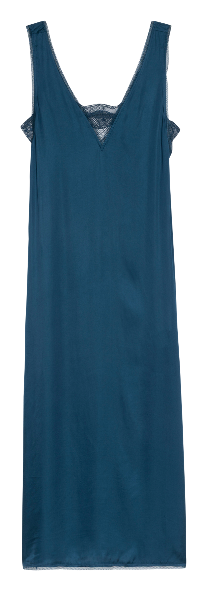 Robe midi col v satinée ZADIG&VOLTAIRE Bleu
