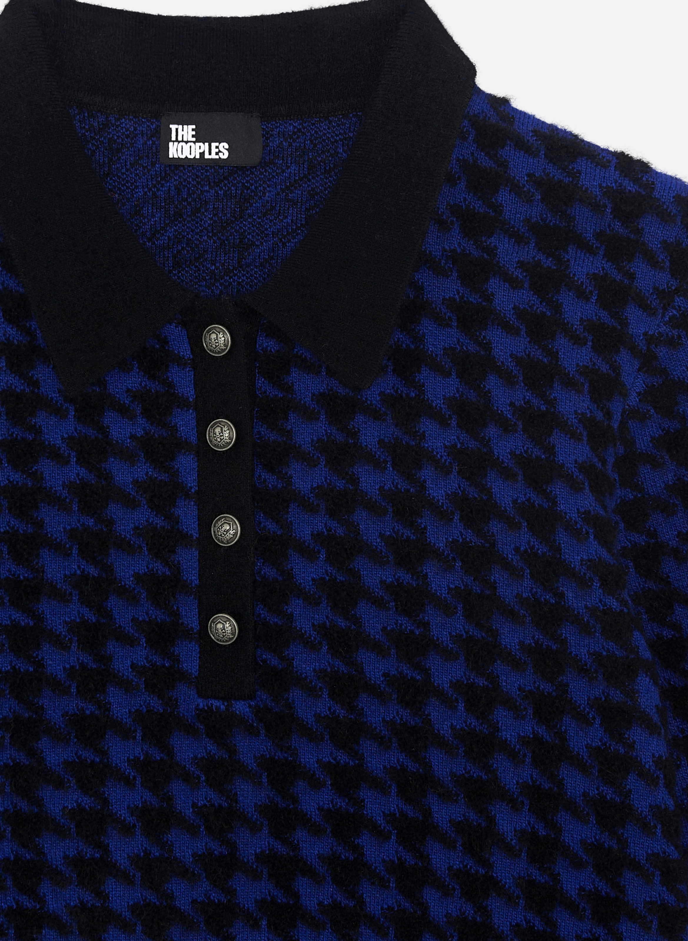 Houndstooth polo neck sweater THE KOOPLES Black