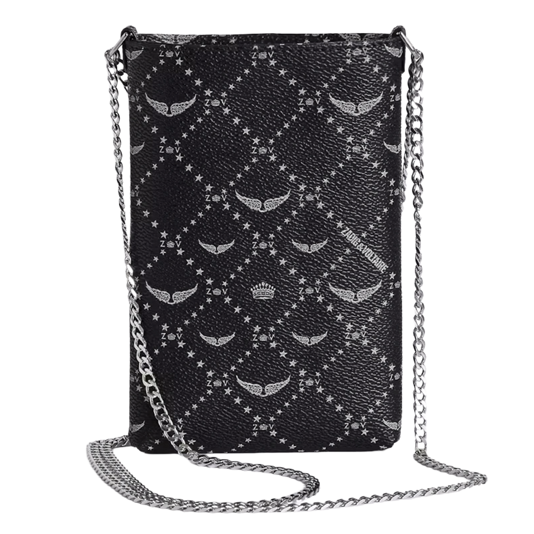 Clutch aus genarbtem Leder mit Reißverschluss ZADIG&VOLTAIRE Schwarz