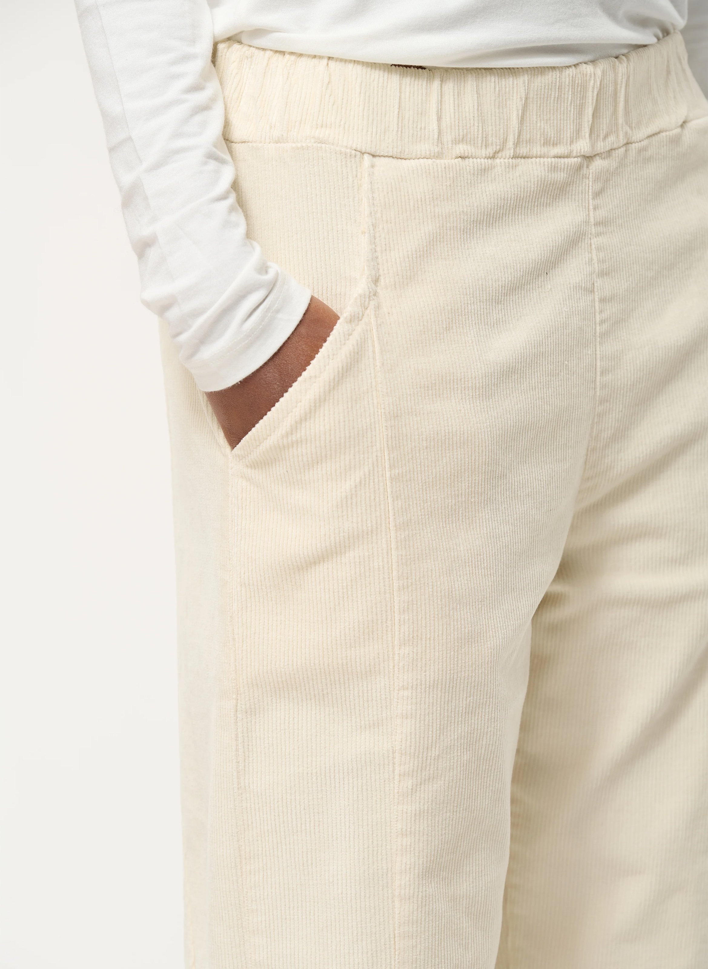 Pantalon droit en coton mélangé HUMILITY Blanc