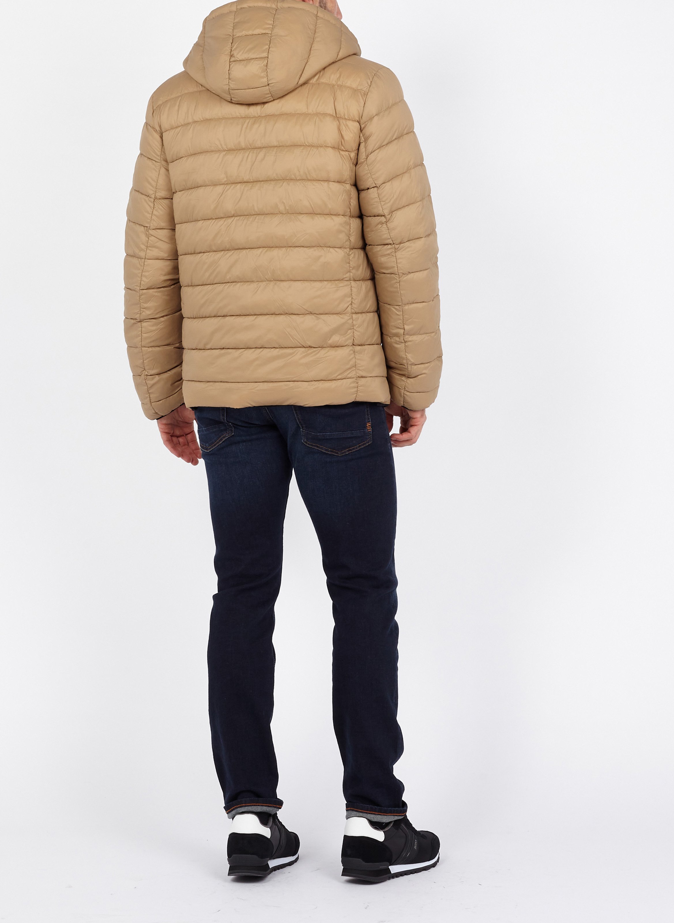 Wende-Daunenjacke mit Stehkragen FLOTTE Beige