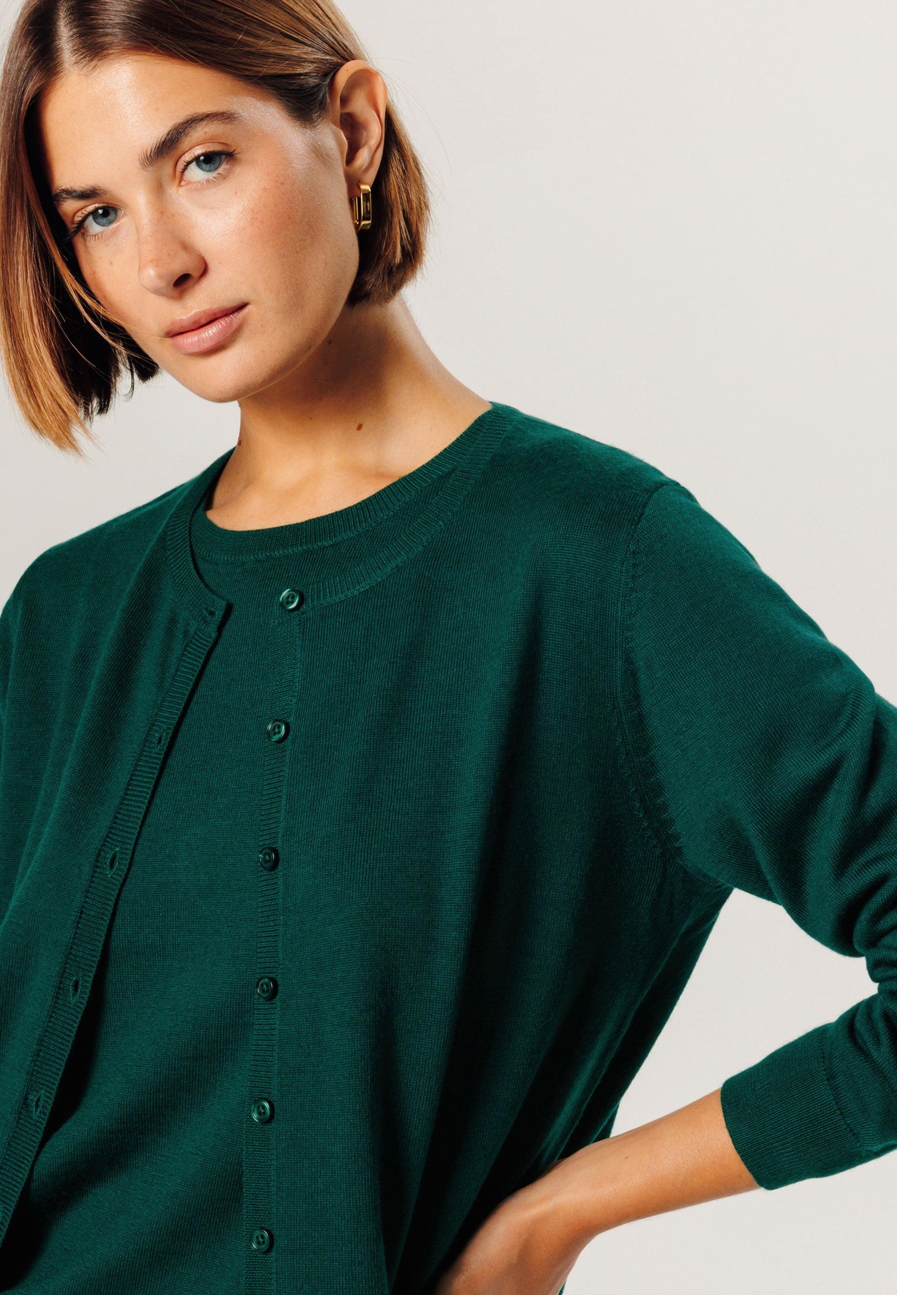 Merino wool cardigan RODIER Green