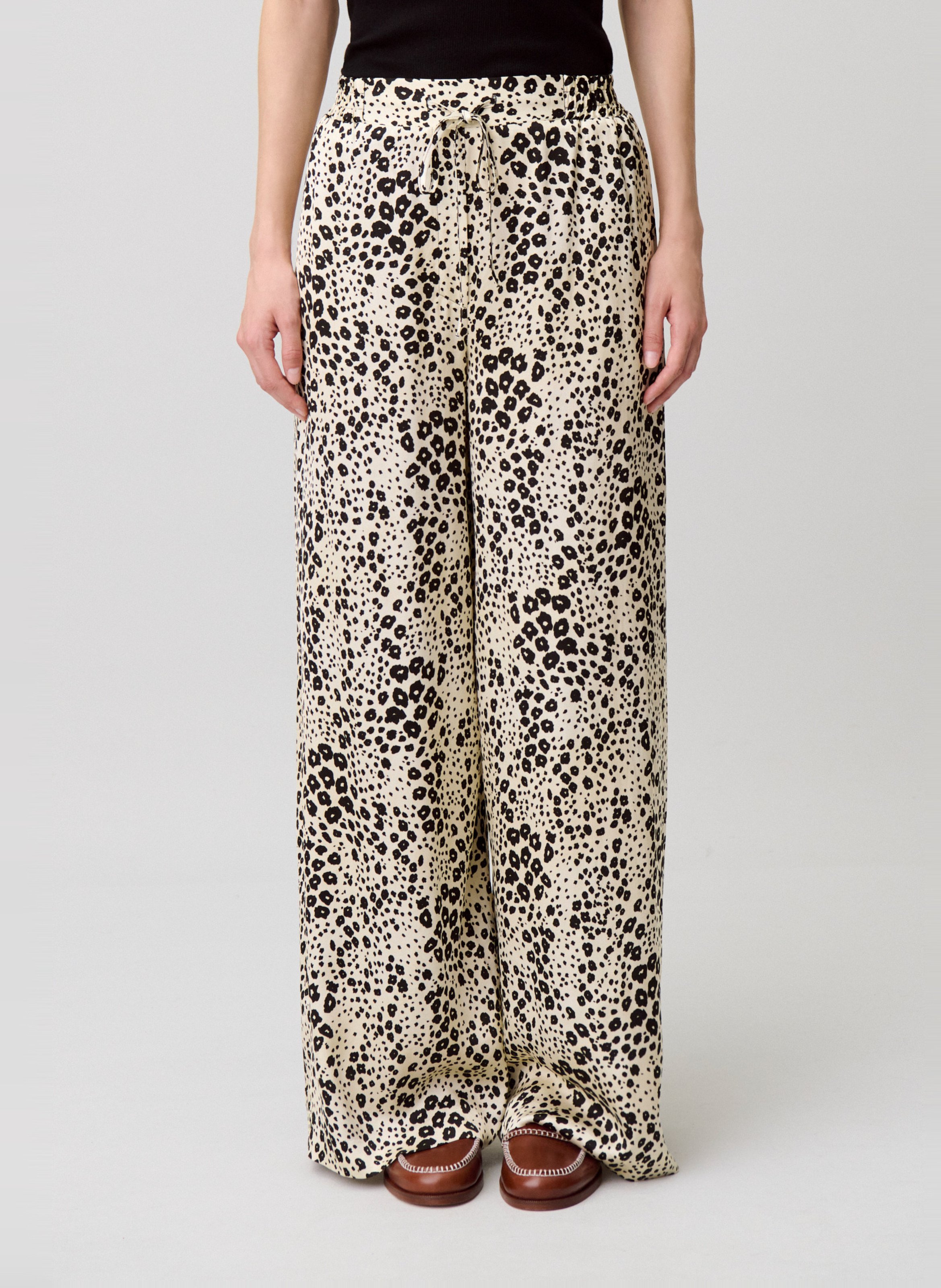 Pantalon large imprimé CLAUDIE PIERLOT Multicolore