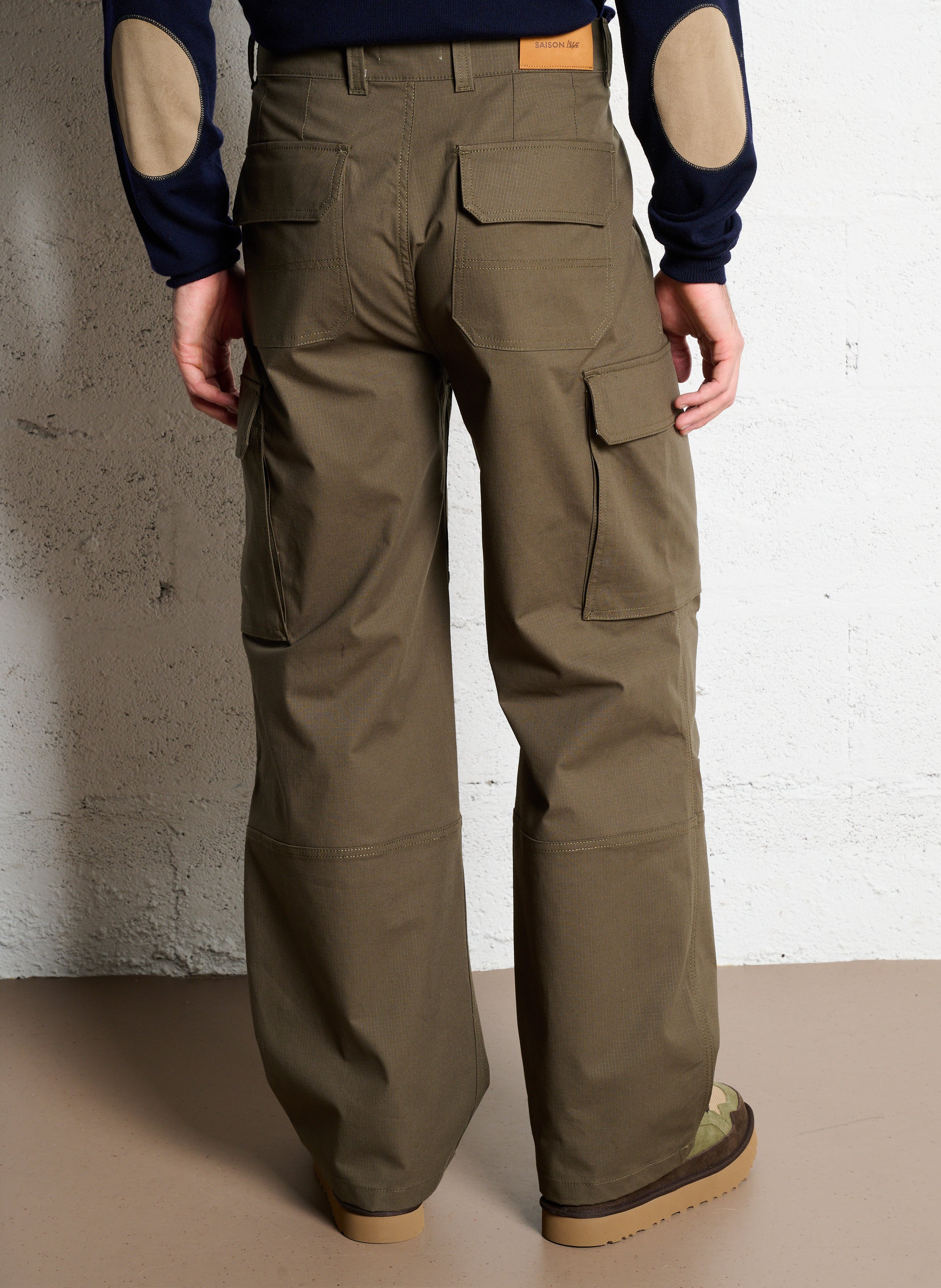 Cotton-blend cargo pants SAISON 1865 Khaki