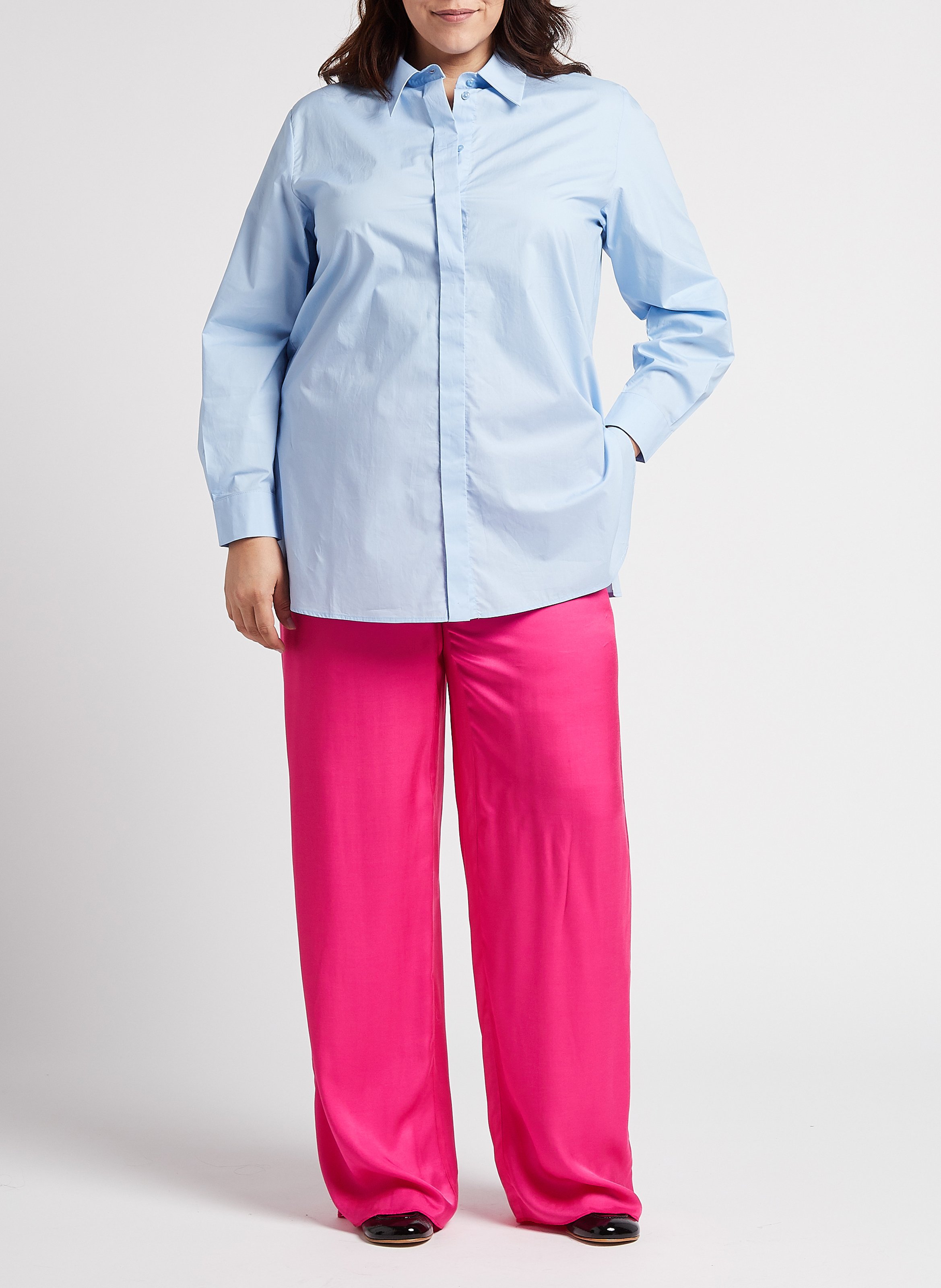 Weite, fließende Hose PERSONA by Marina Rinaldi Rosa