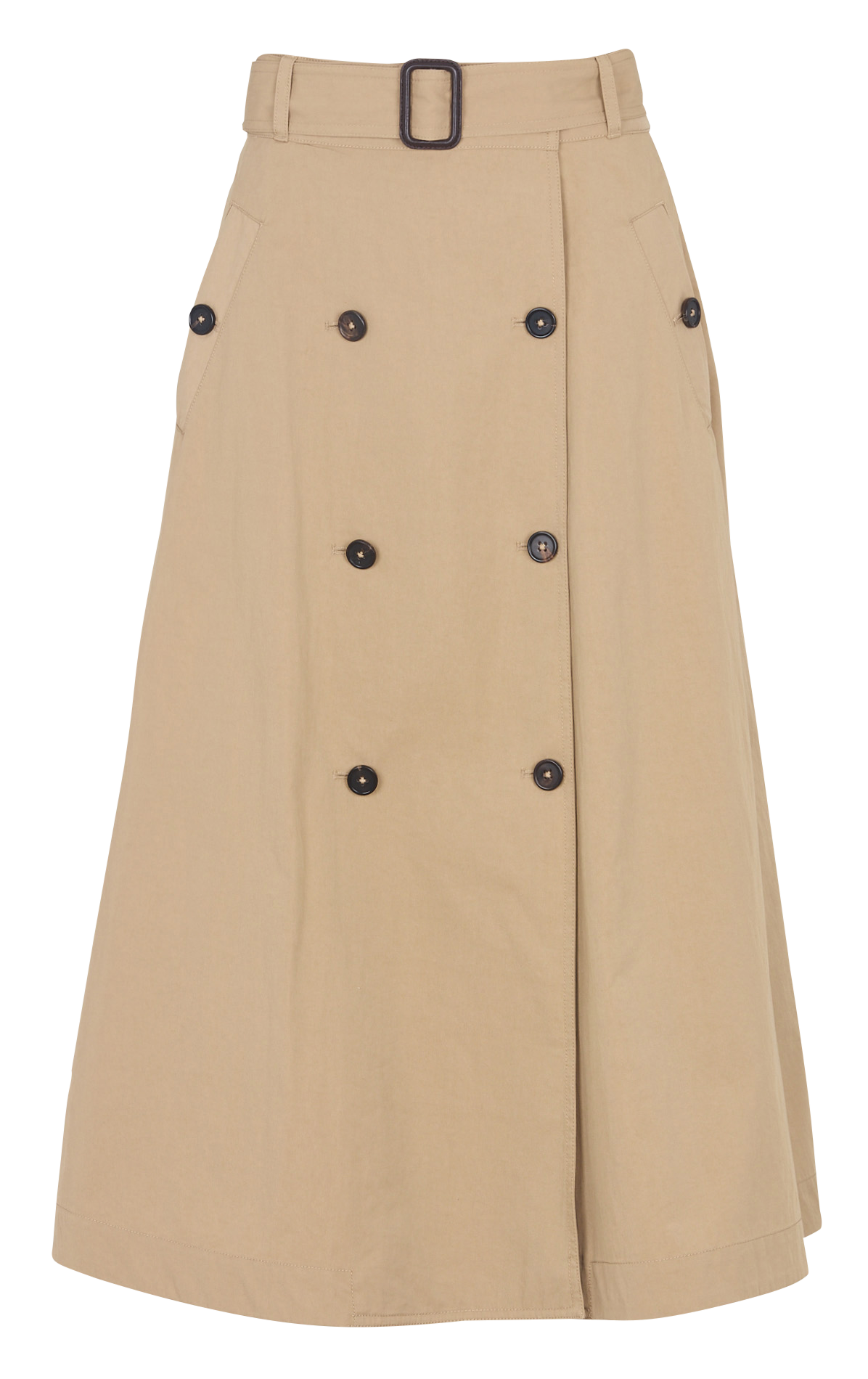 Flared skirt in blended cotton BELLEROSE Brown