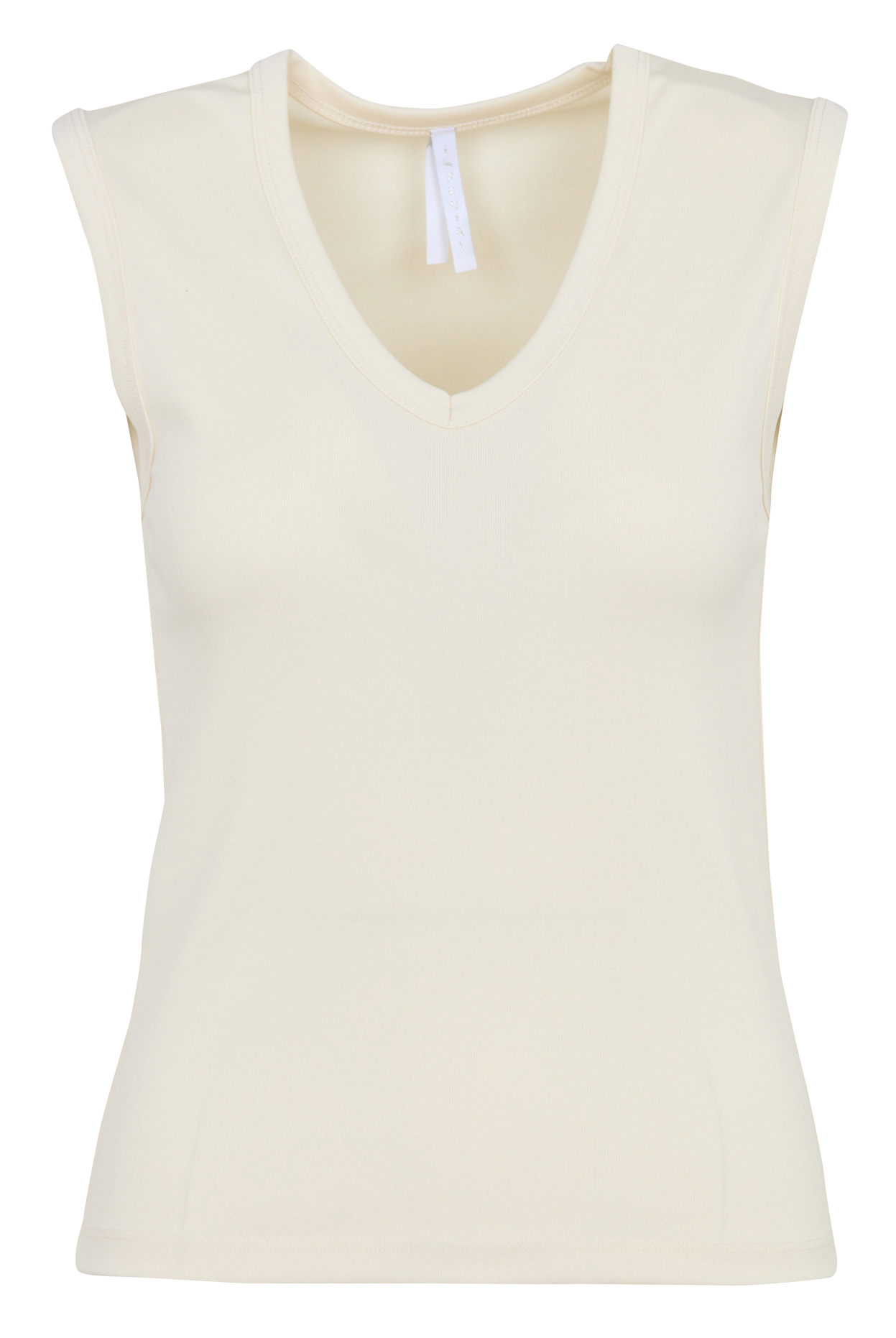 Straight V-neck tank top IMPERIAL Beige