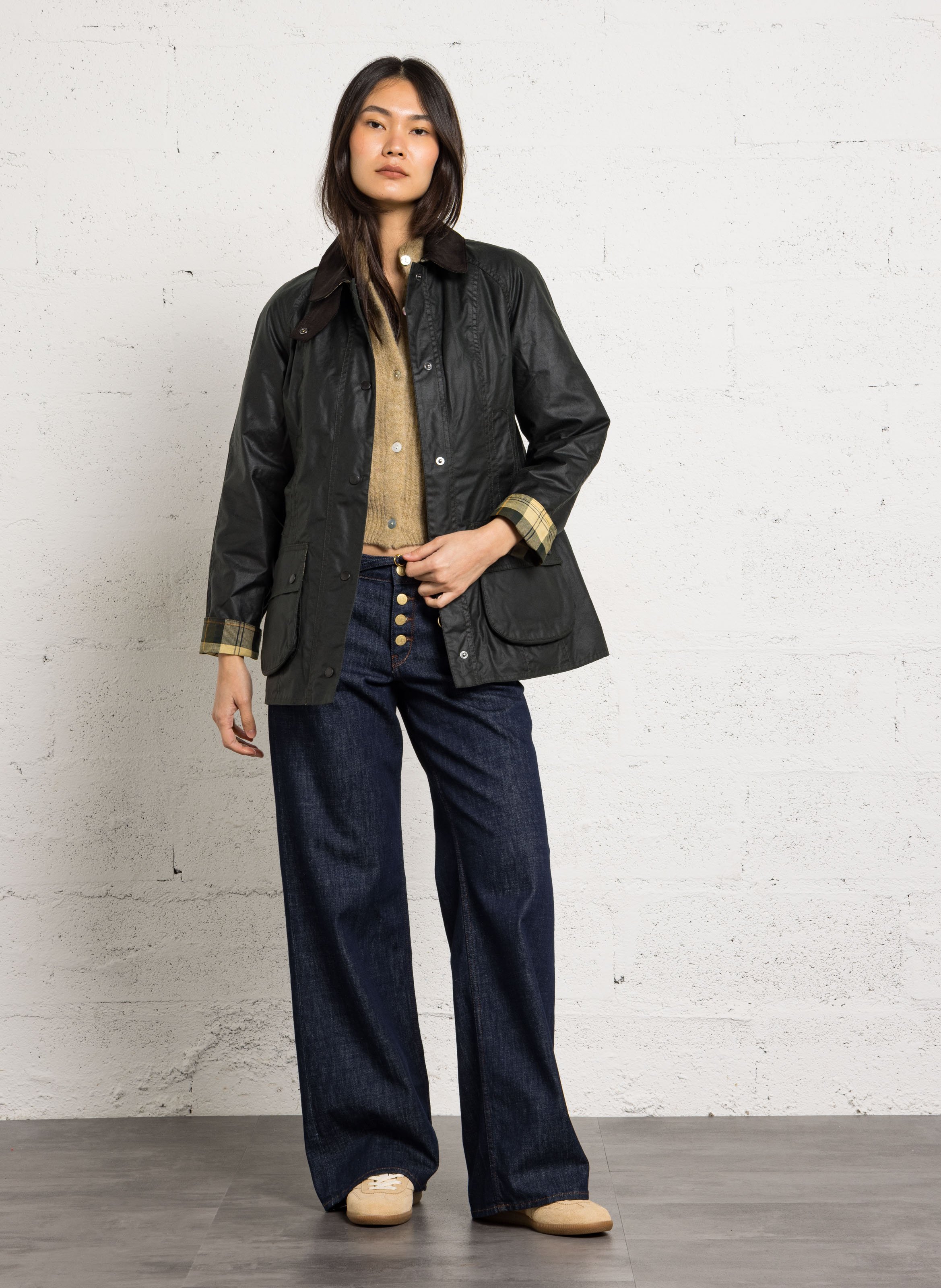 Jack met klassieke kraag BARBOUR Groen