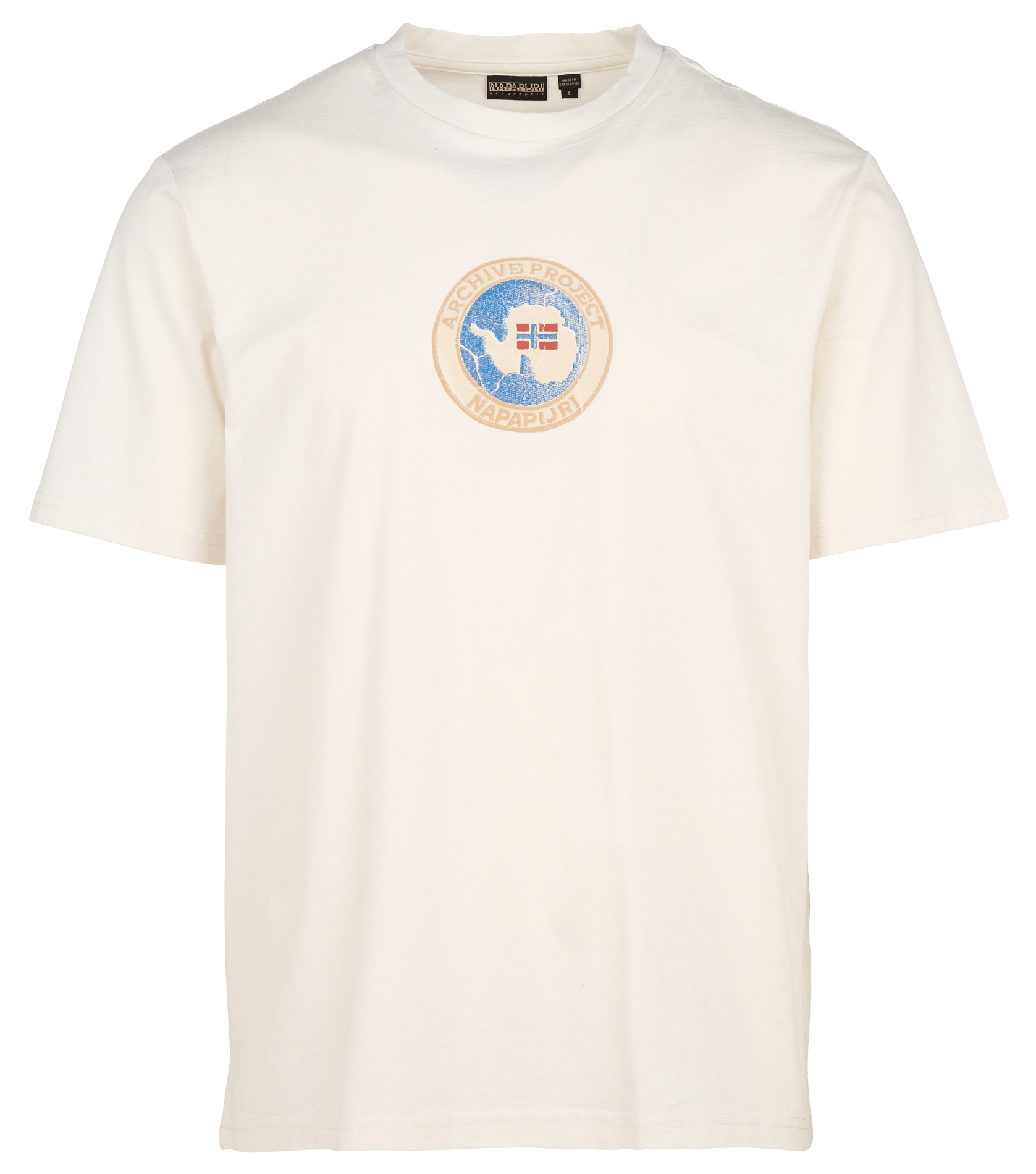 Tee-shirt droit col rond sérigraphié en coton NAPAPIJRI