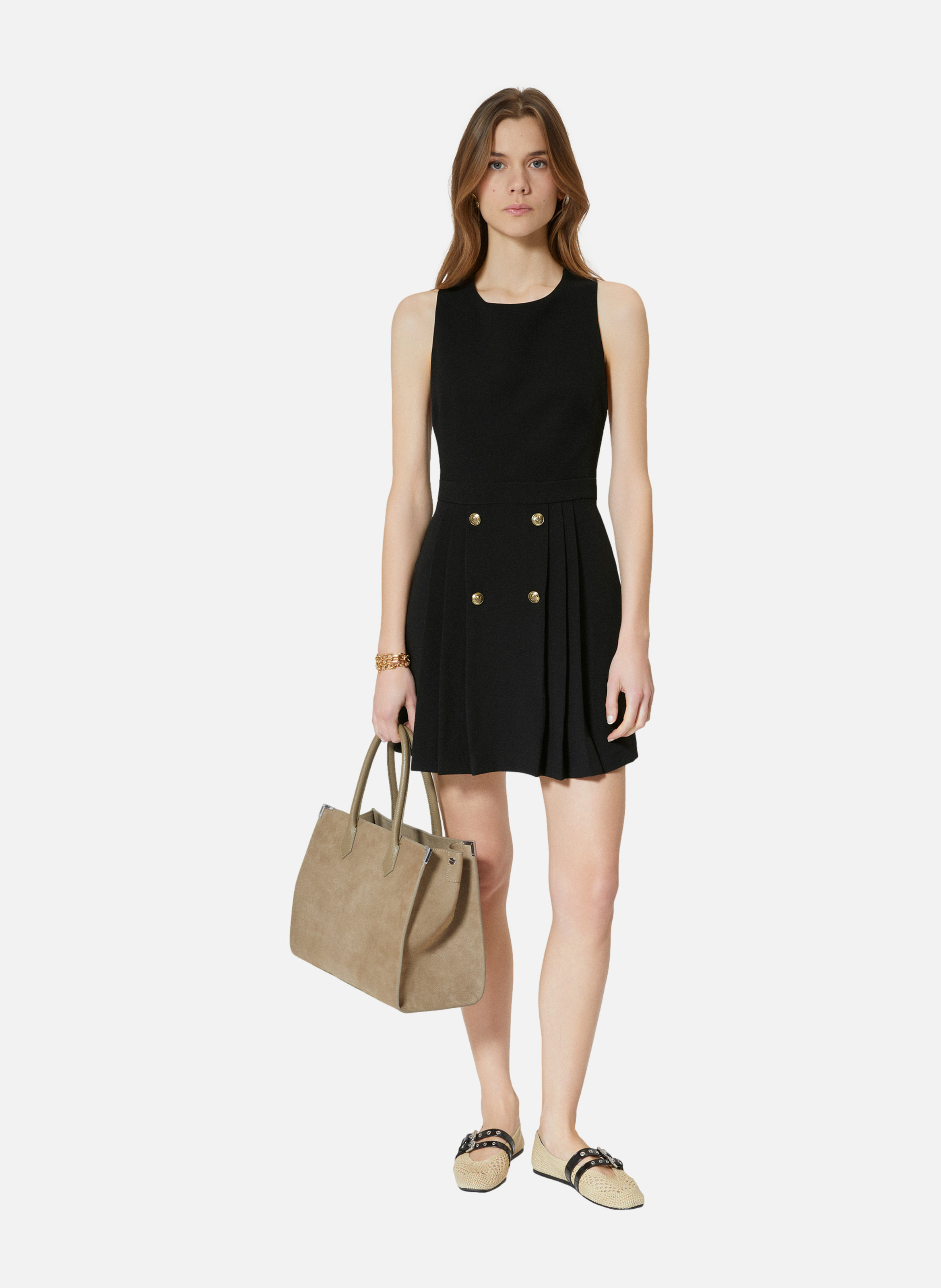 Short dress with criss-cross back THE KOOPLES Black